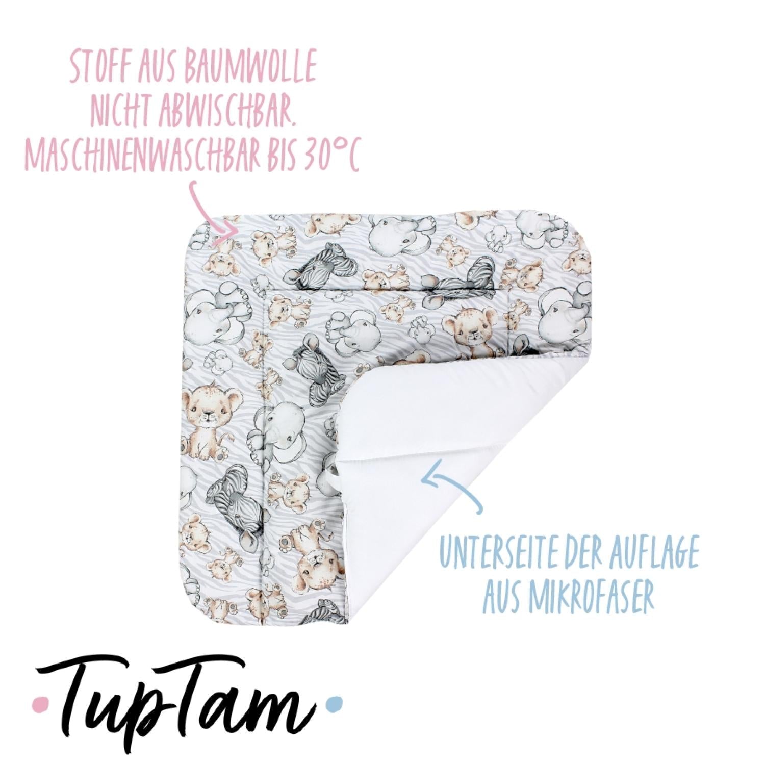 Baby Wickeltischauflage mit Baumwollbezug