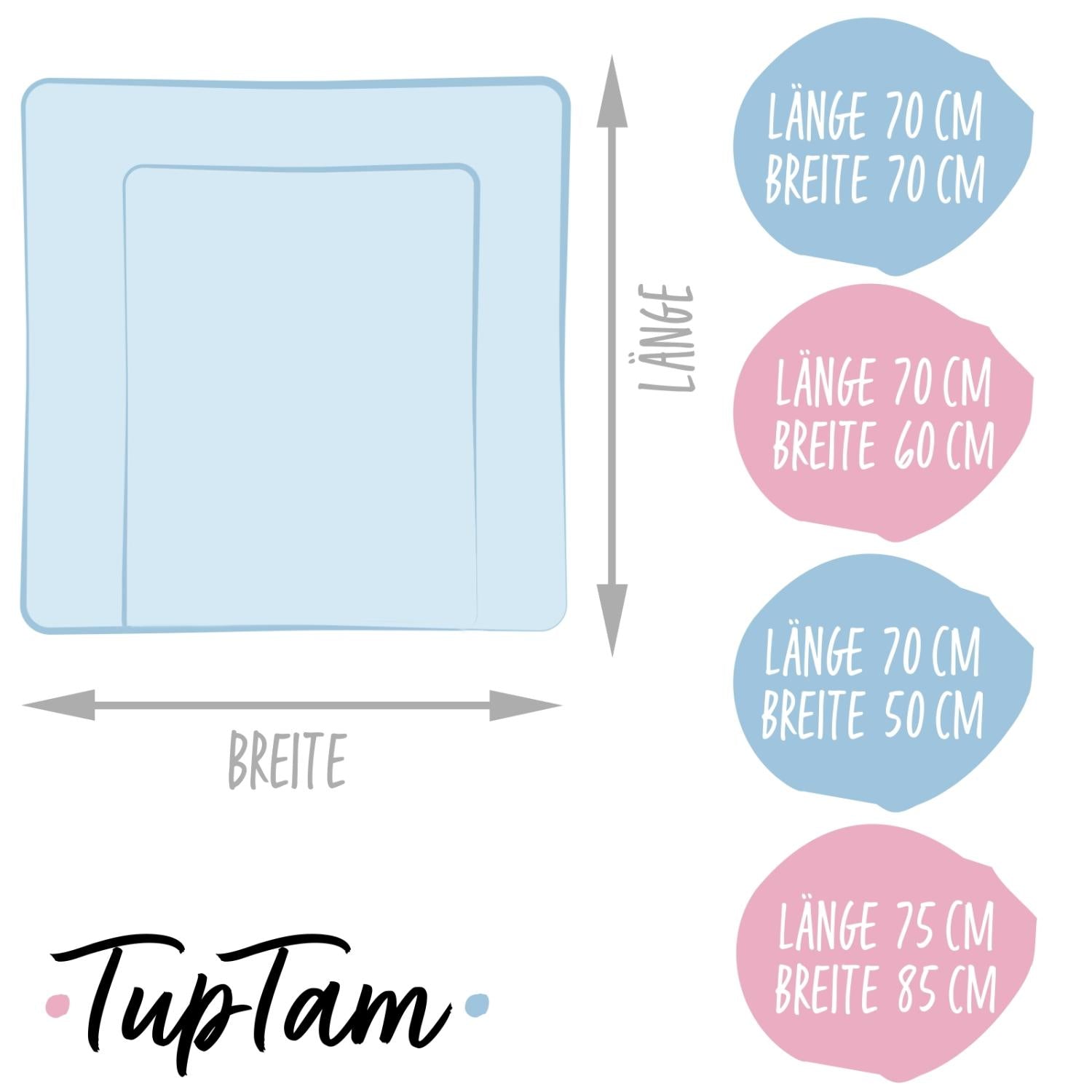 Wickeltischauflage mit Baumwollbezug