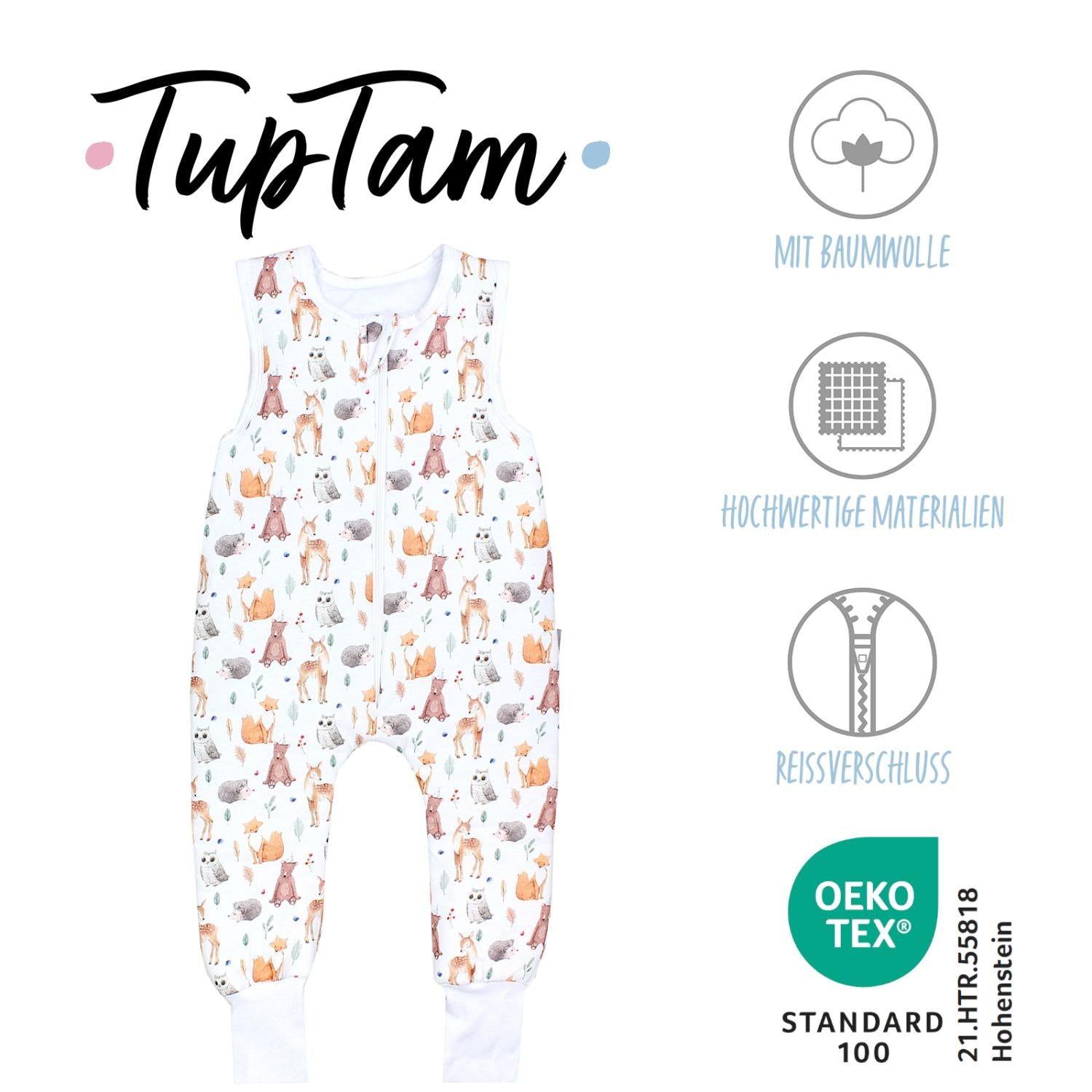 Wattierter Schlafsack mit Füßen 2.5 TOG