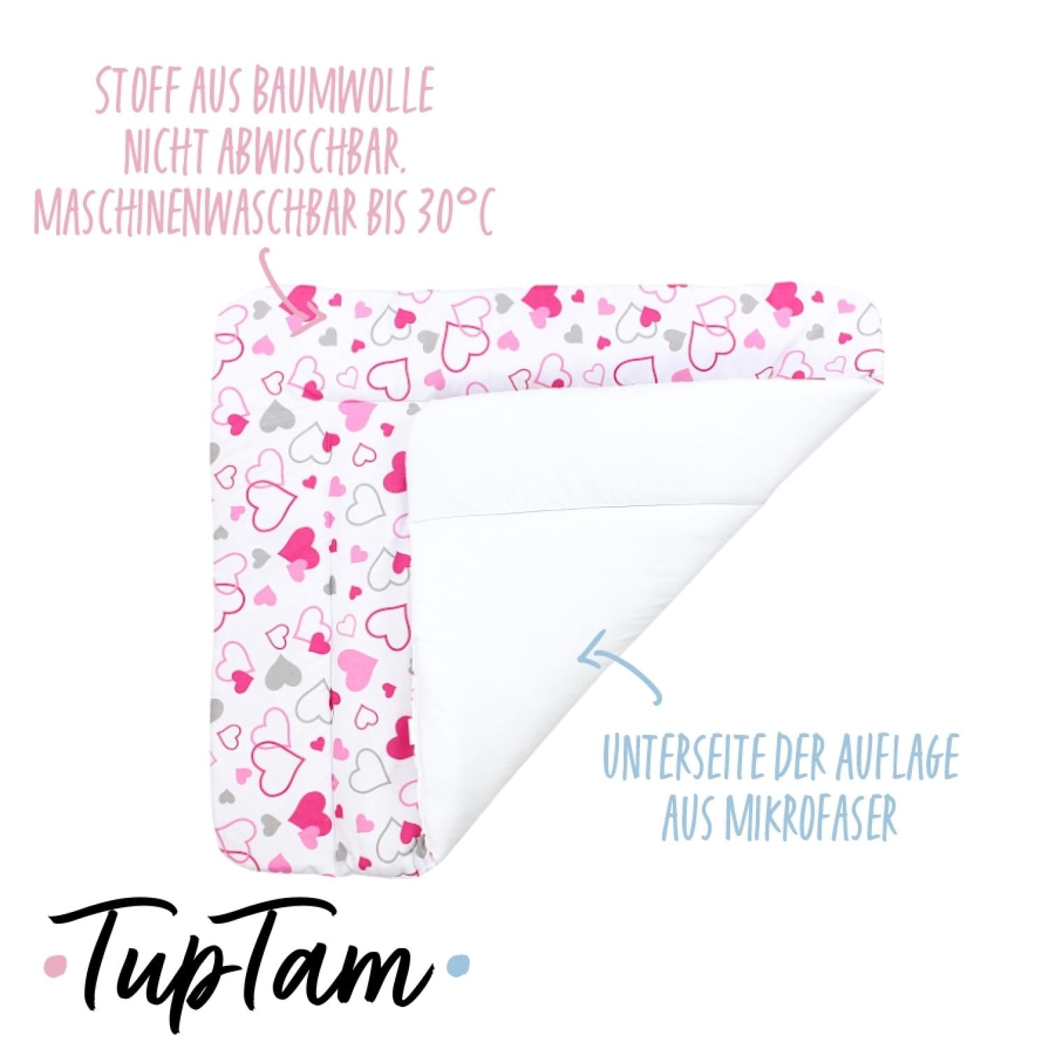 Baby Wickeltischauflage mit Baumwollbezug