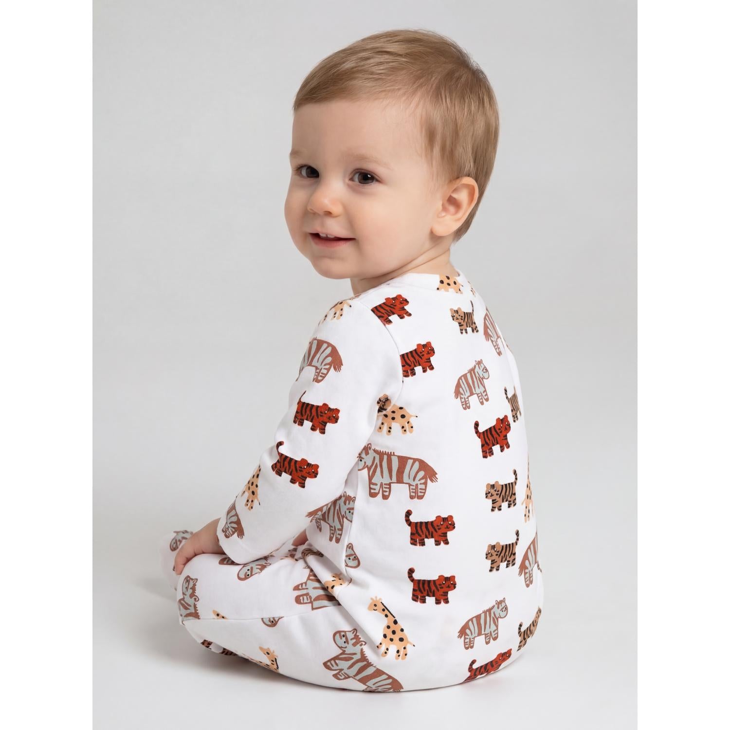 Jungen Schlafstrampler mit Fuß 3er Pack