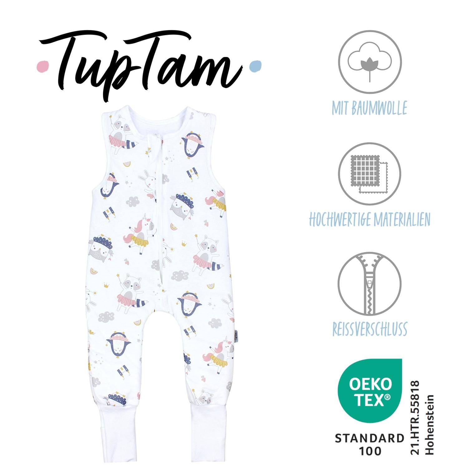 Wattierter Schlafsack mit Füßen 2.5 TOG