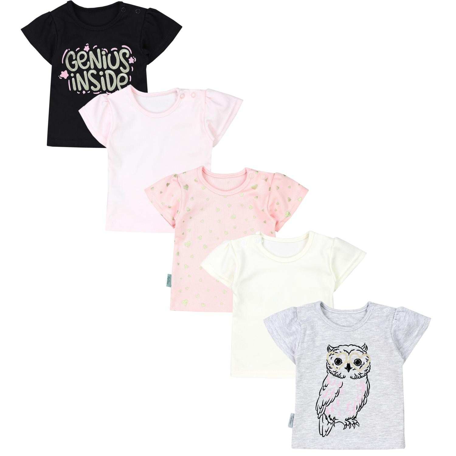 Baby T-Shirt Kurzarm - 5er Set