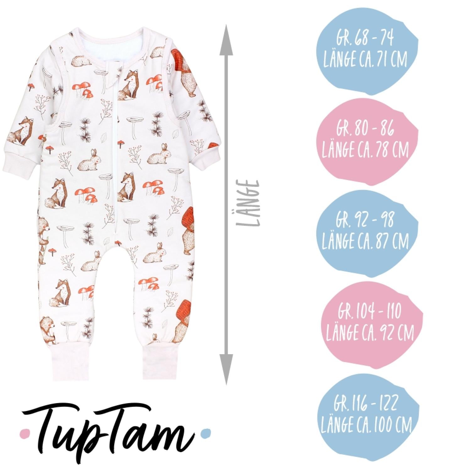 Winterschlafsack mit Beinen und Ärmeln