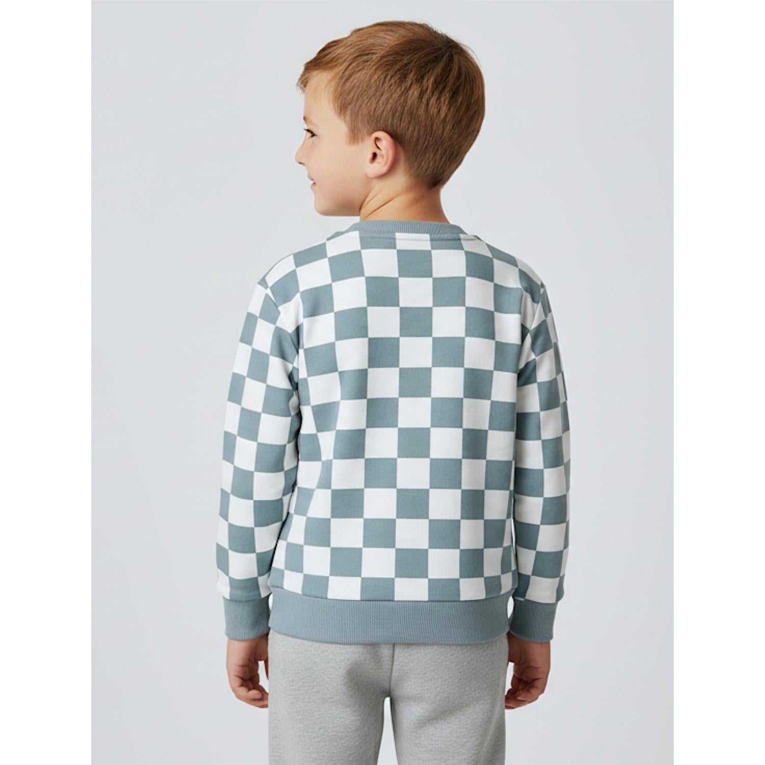 Sweatshirt kariert aus Bio-Baumwolle