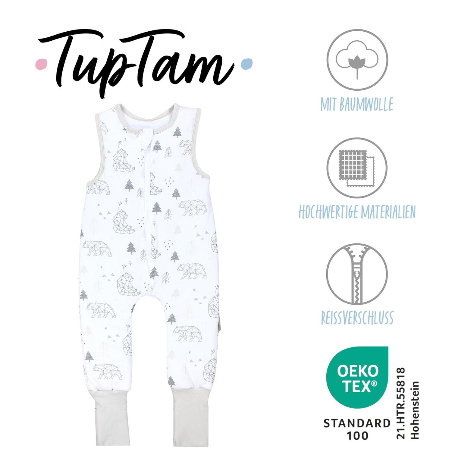 Wattierter Schlafsack mit Füßen 2.5 TOG