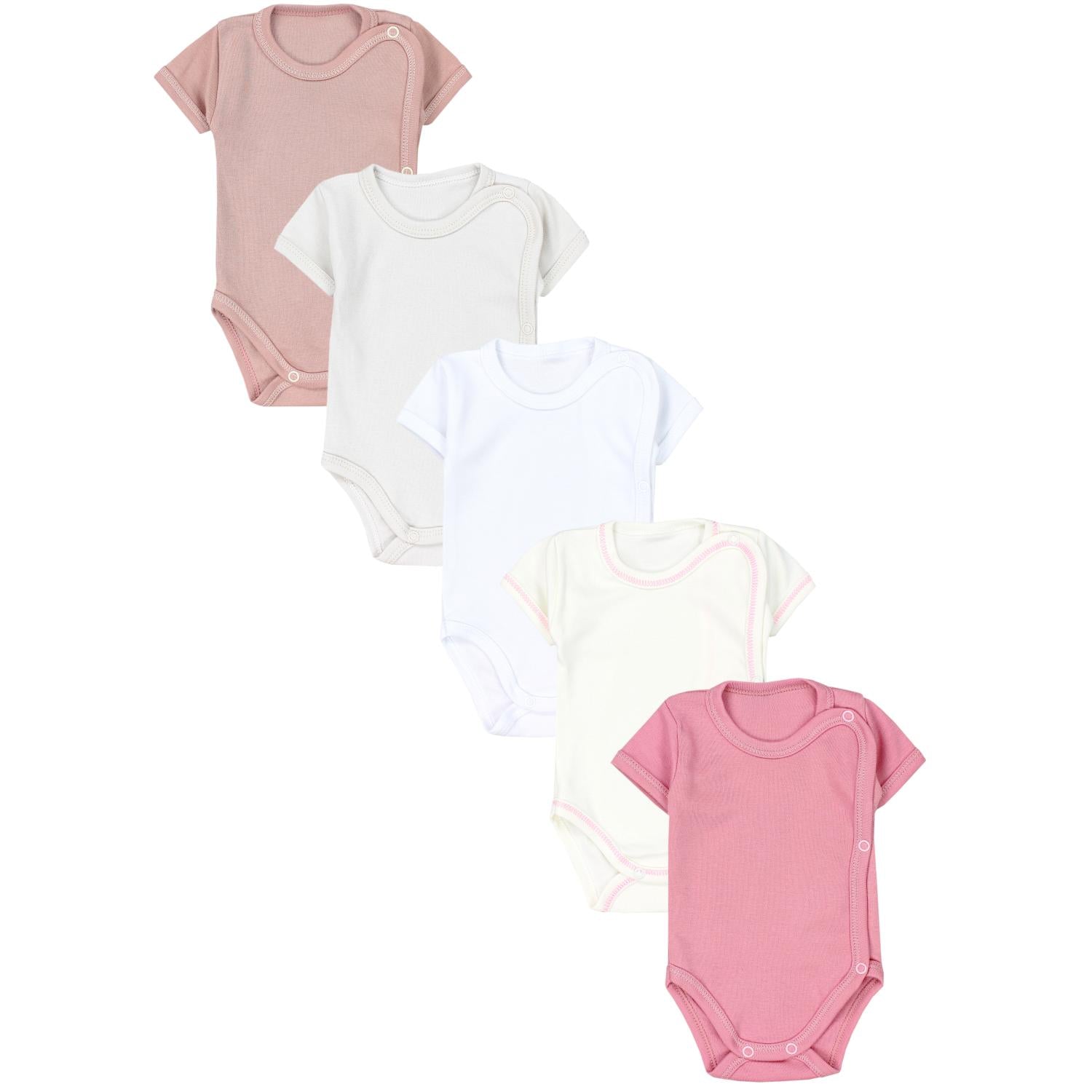 Baby Wickelbody Kurzarm - 5er Set