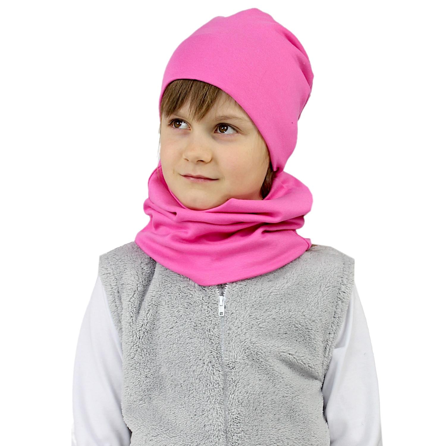 Kinder Beanie Mütze Schlauchschal Set