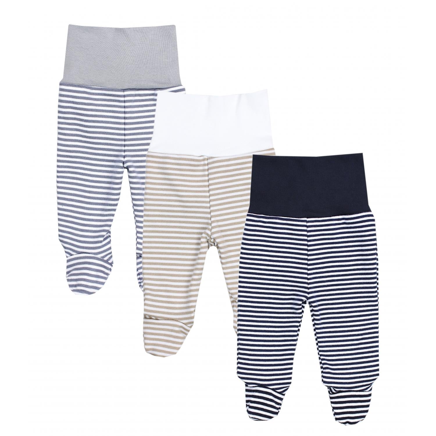 Baby Strampelhose mit Fuß - 3er Set