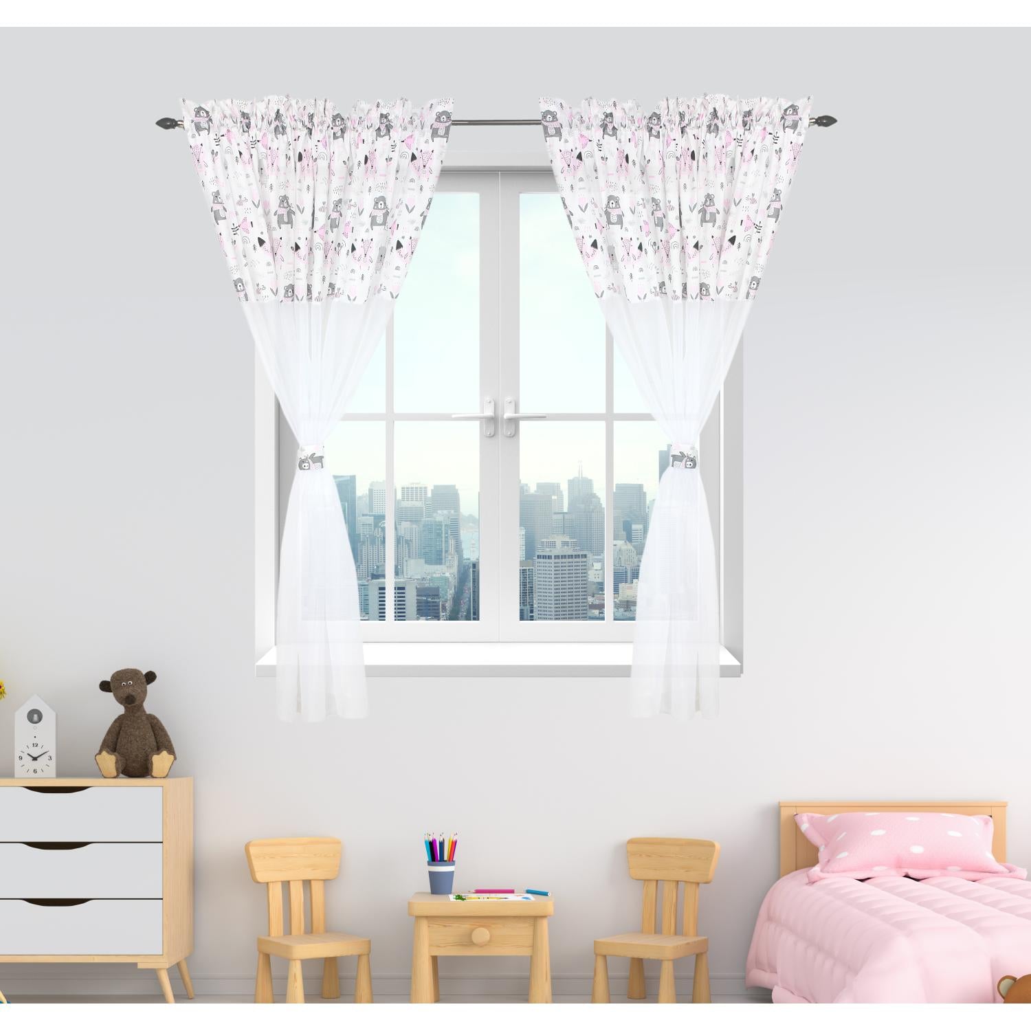 Kinderzimmer Voile/ Vorhänge/ Gardinen mit Tunnelzug Set