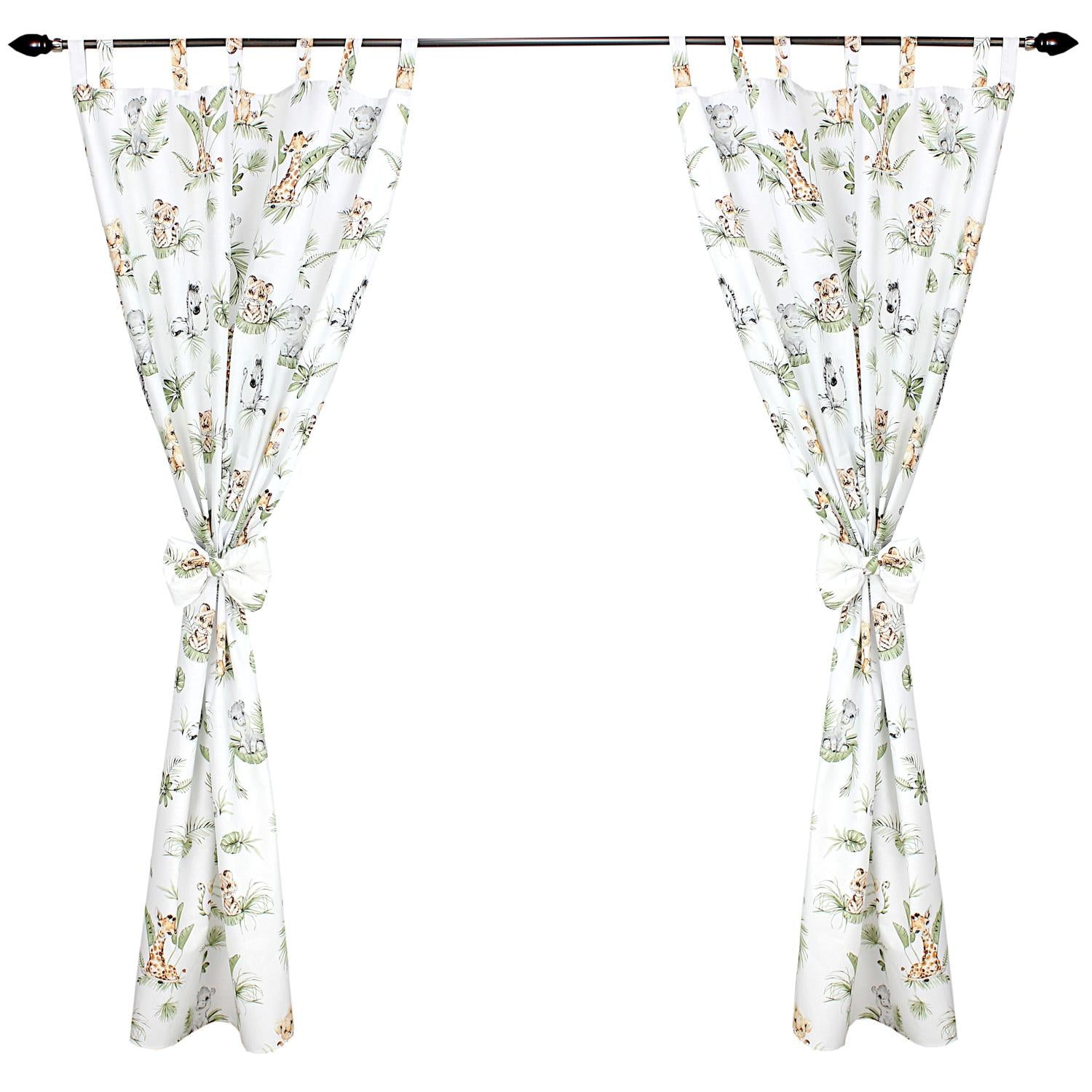 Vorhänge/Gardinen mit Schleifen 2er Set