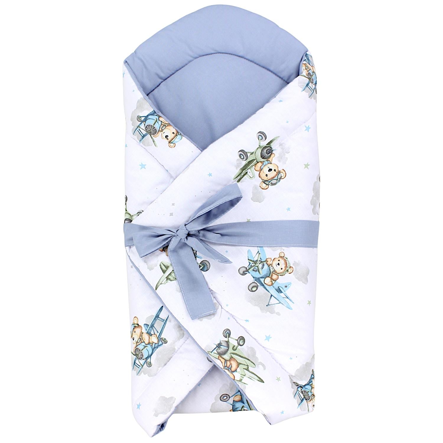 Baby Einschlagdecke mit Schleife