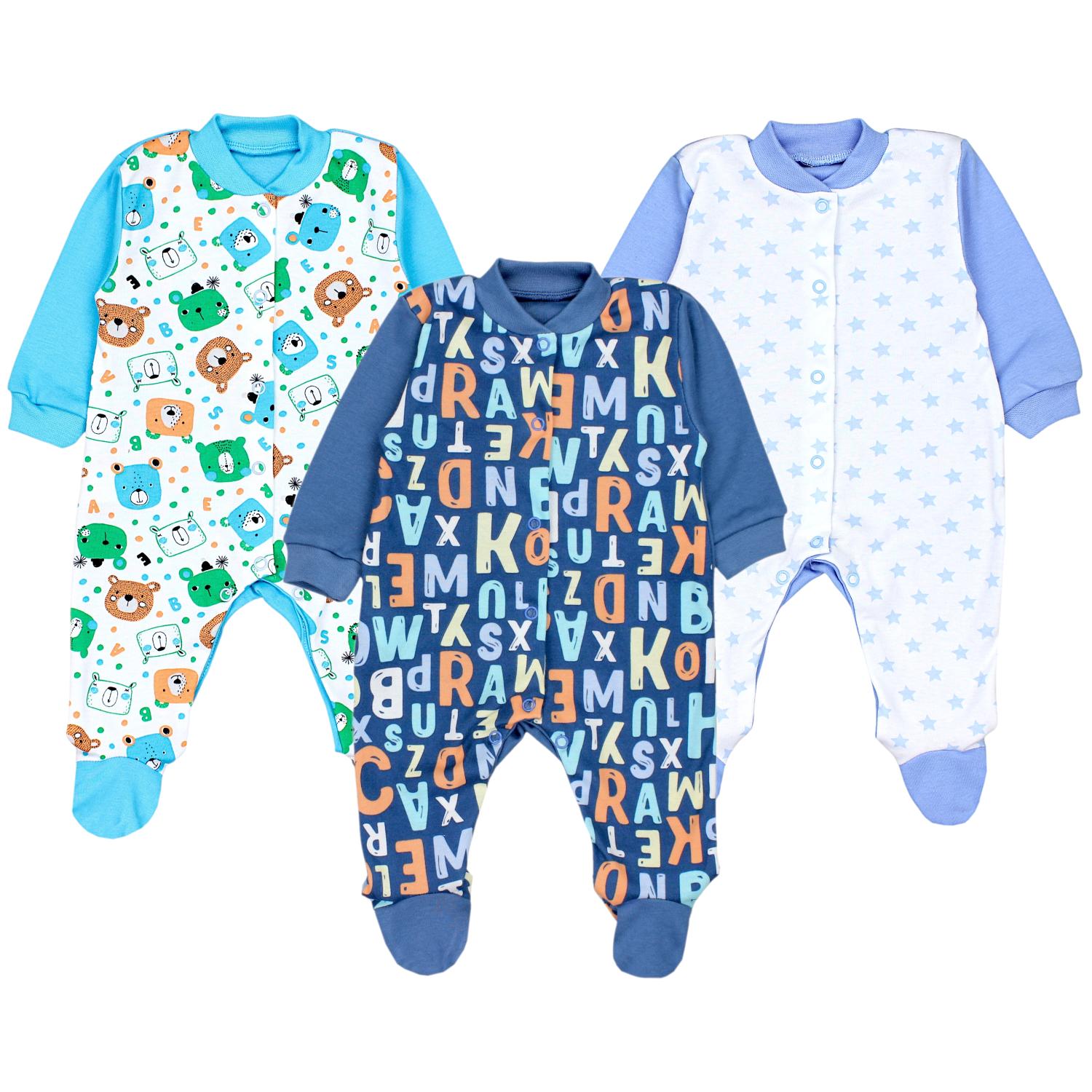 Baby Schlafstrampler Langarm - 3er Set