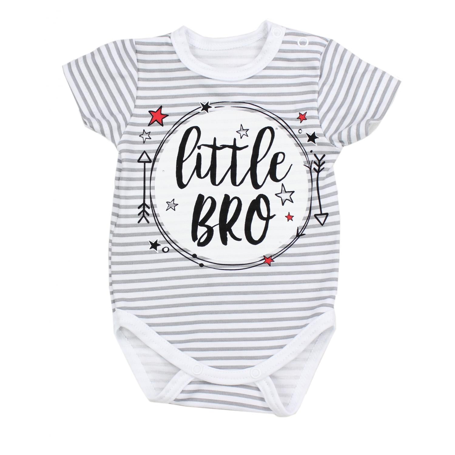 Kurzarm- Body mit Aufdruck -5er Set