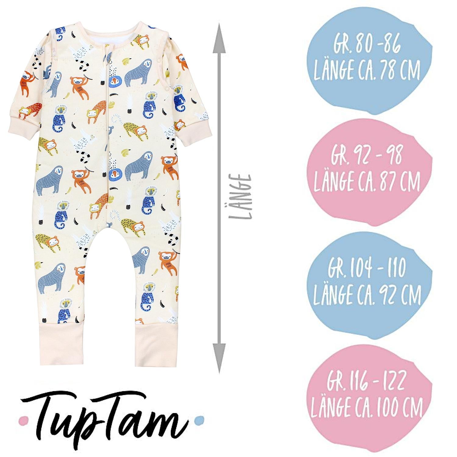 Bio-Schlafsack mit Beinen und Armen 2.5 TOG