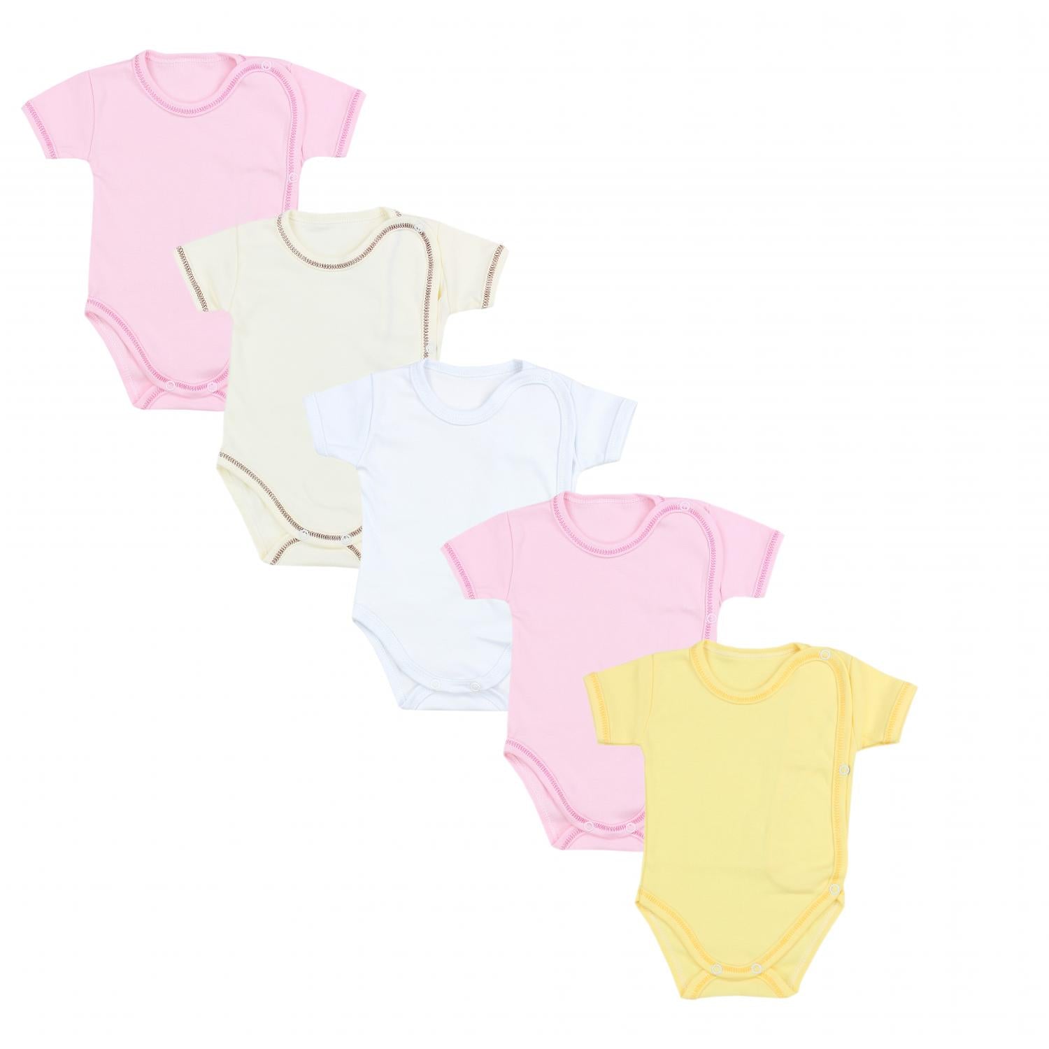 Baby Wickelbody Kurzarm - 5er Set