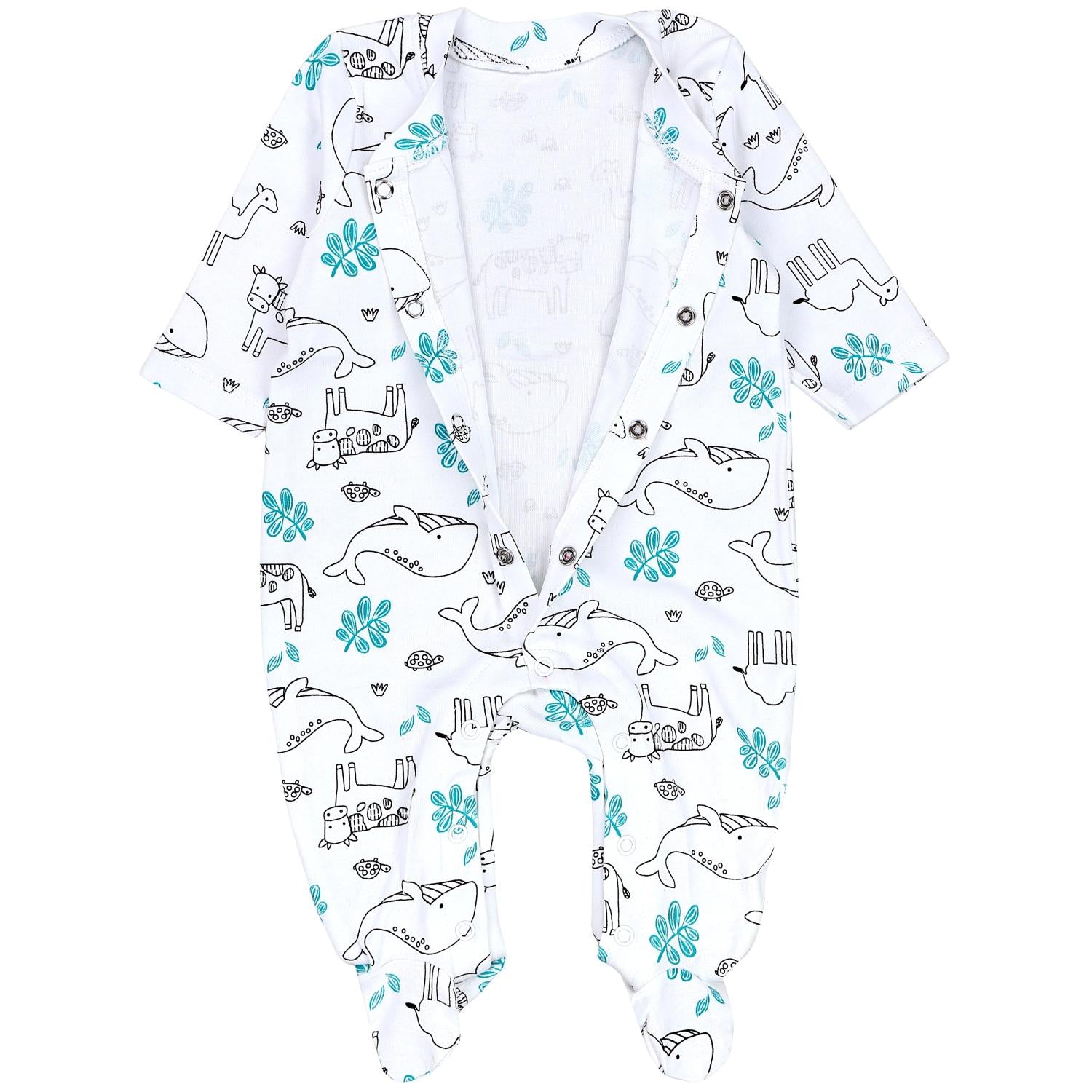 Schlafstrampler mit Fuß - 3er Set