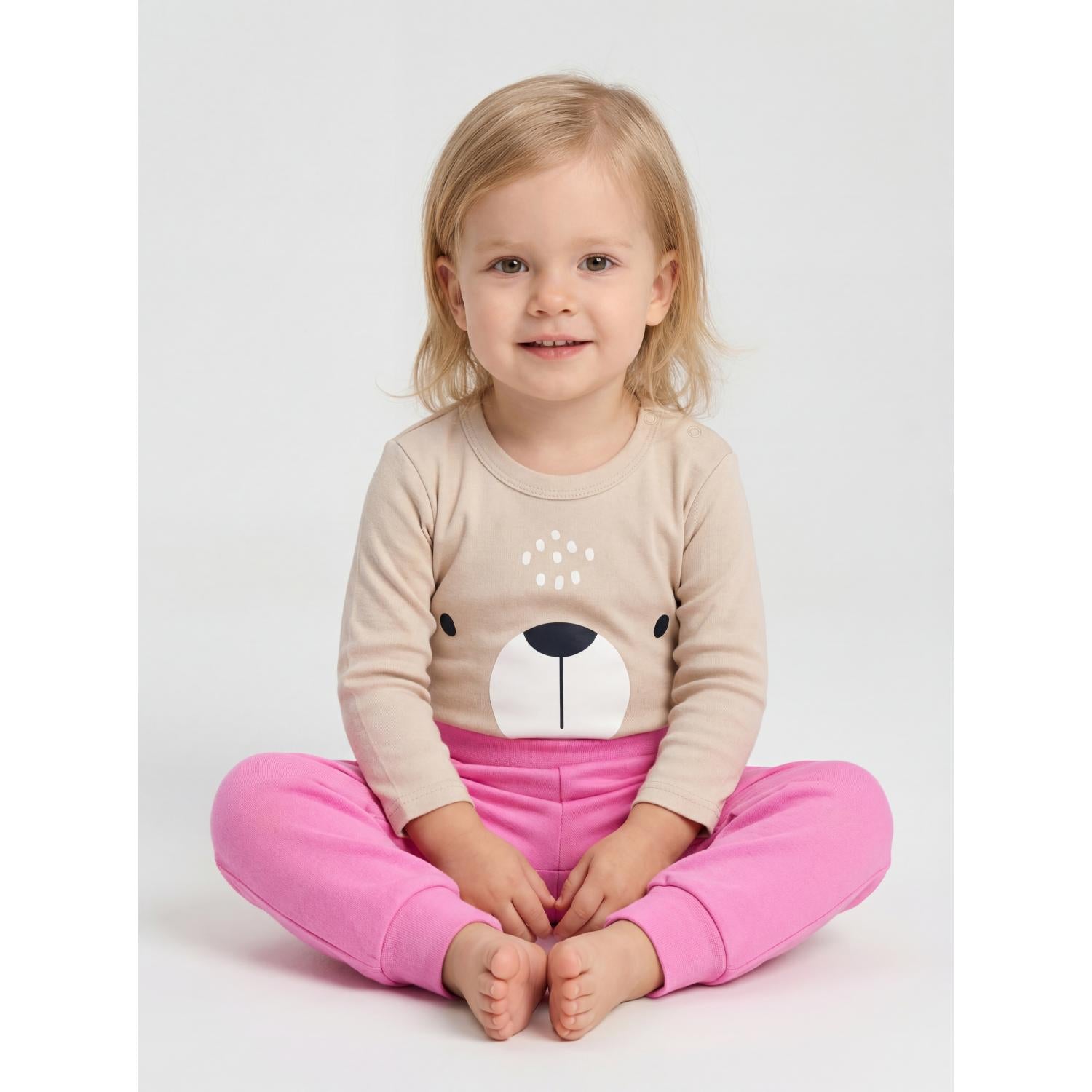 Langarm- Body mit Aufdruck - 5er Set