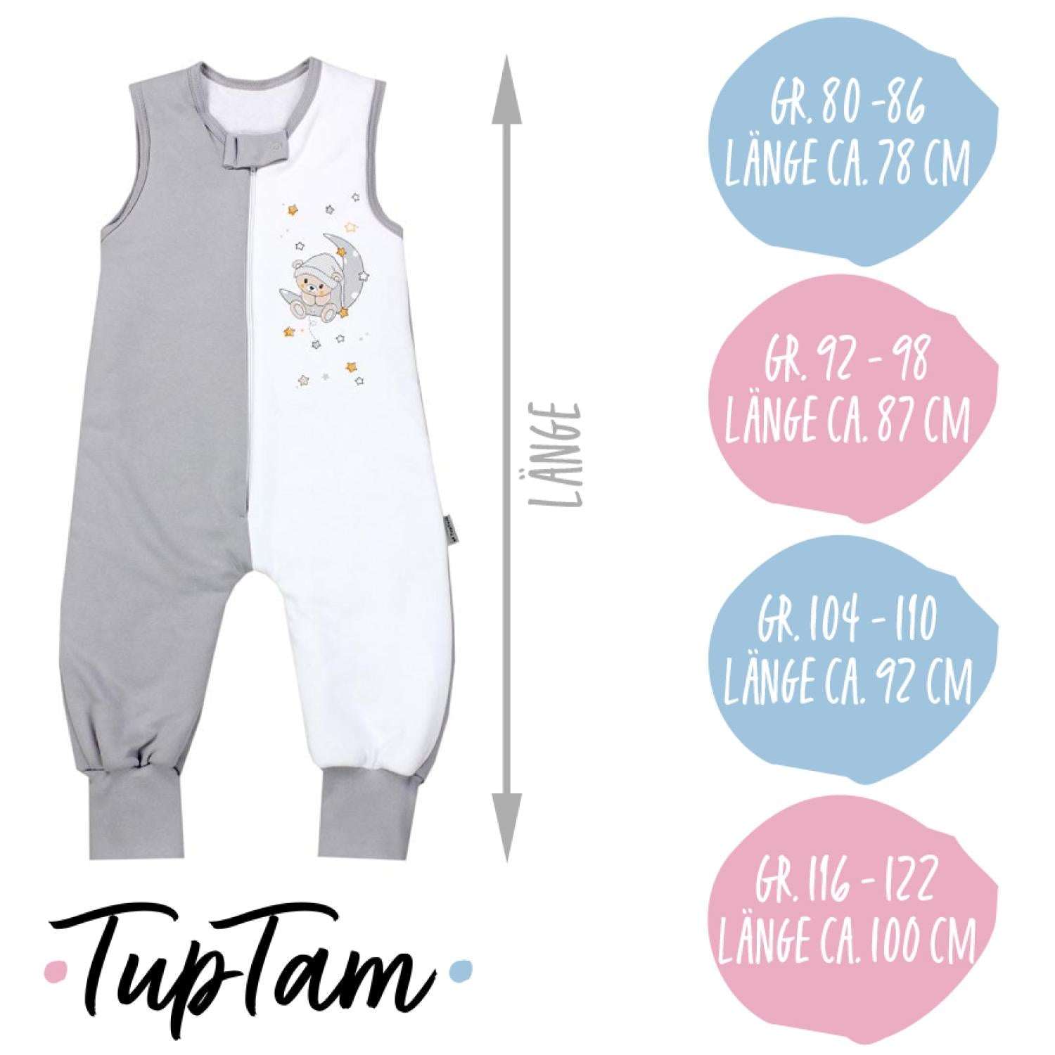 Wattierter Schlafsack mit Füßen 2.5 TOG