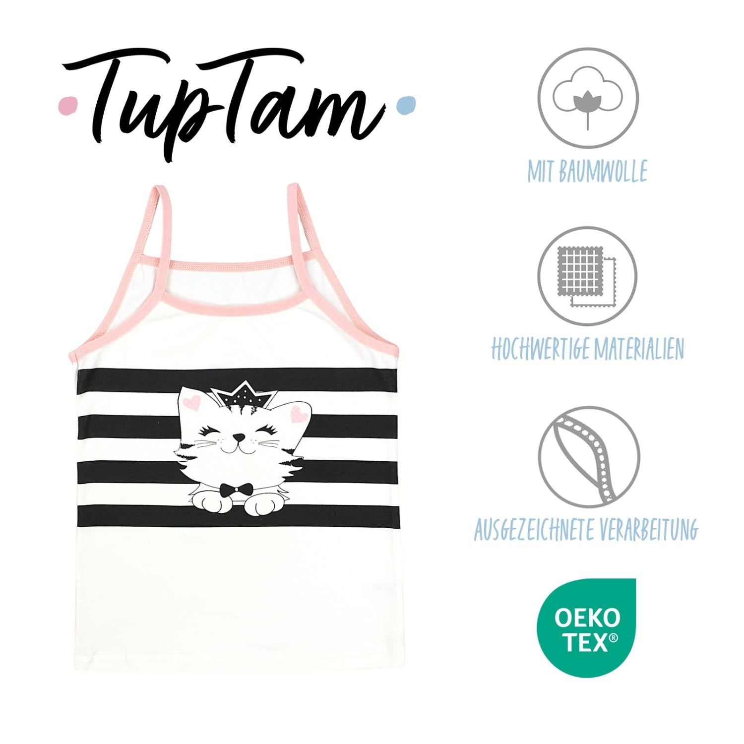 Mädchen Unterhemd Spaghettiträger - 5er Set