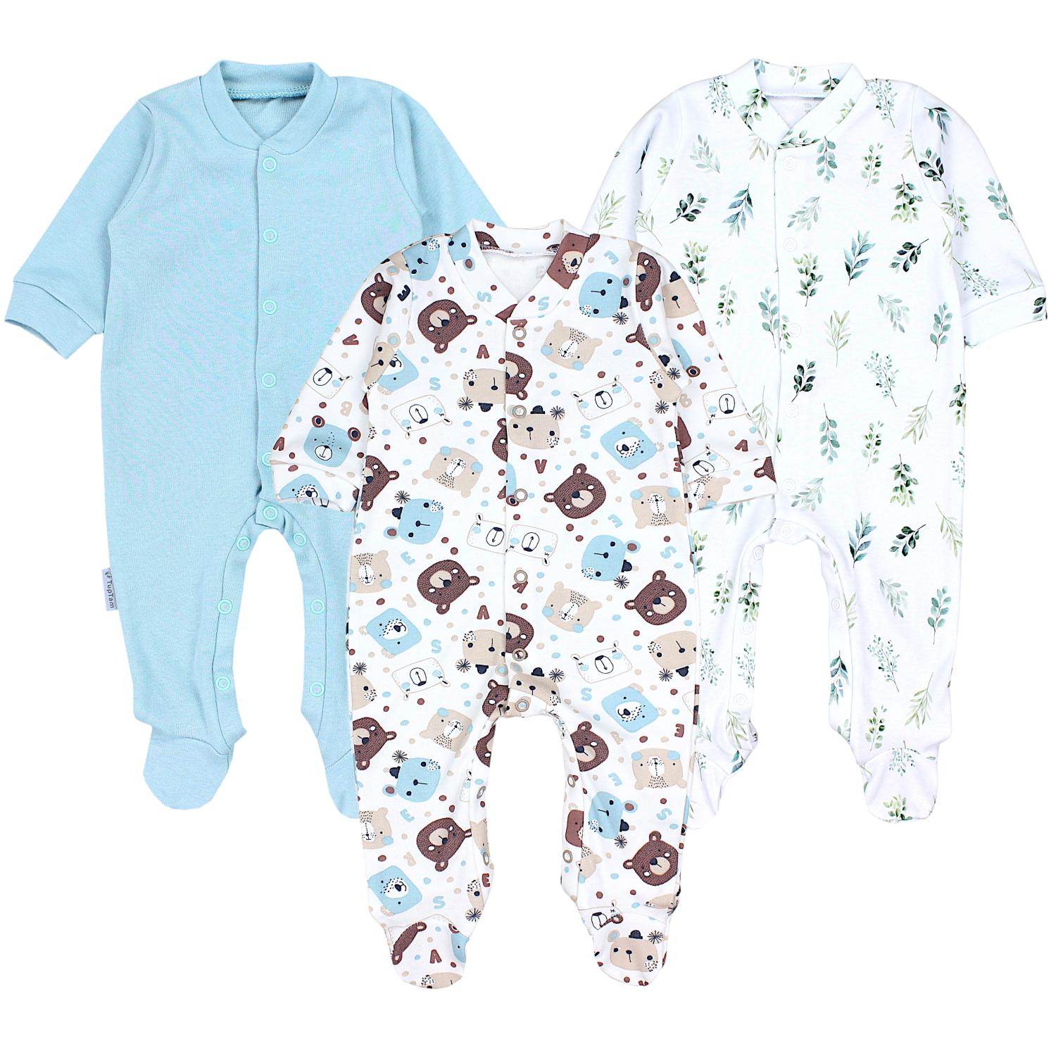 Baby Schlafstrampler Langarm - 3er Set