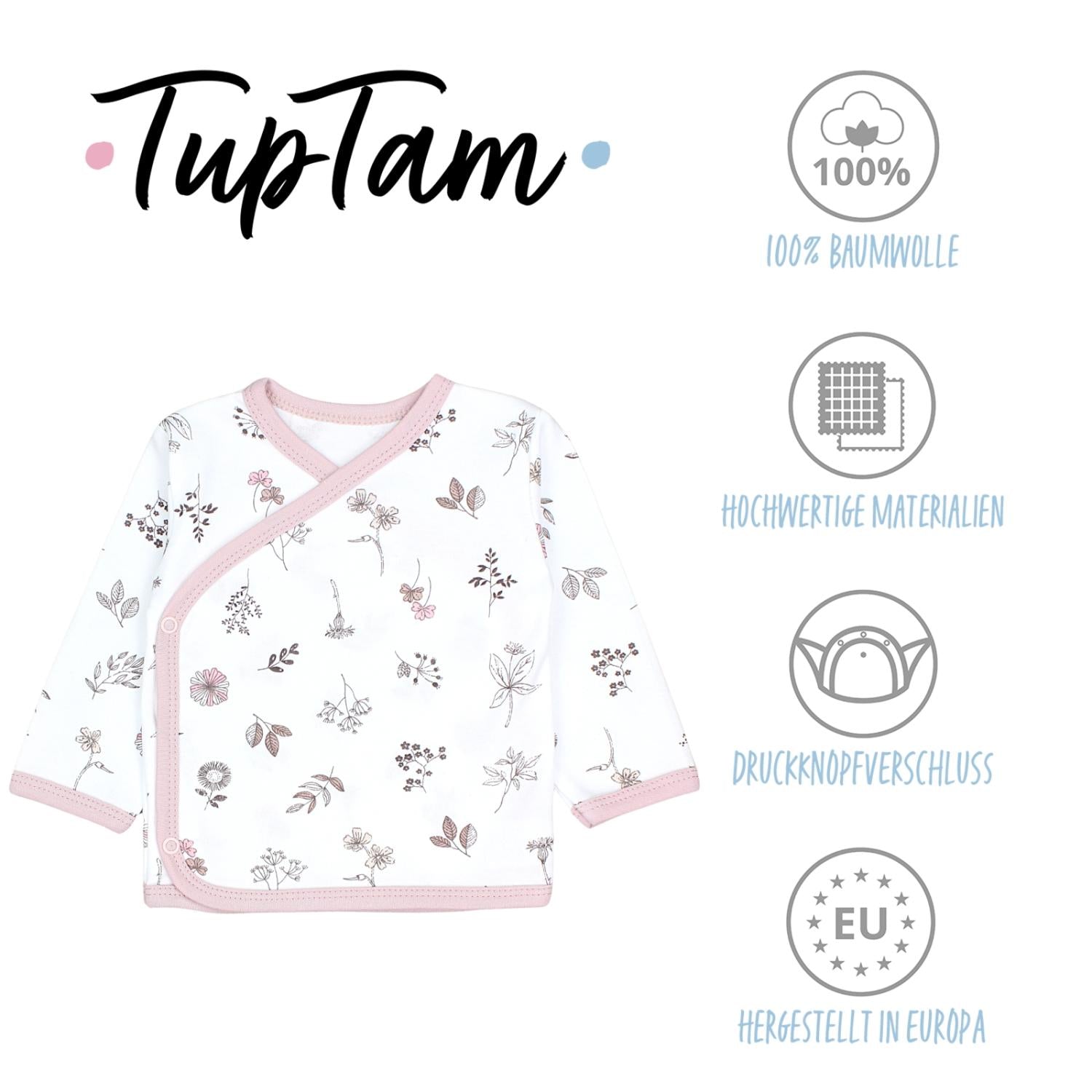 Baby Wickelshirt Langarm - 5er Set