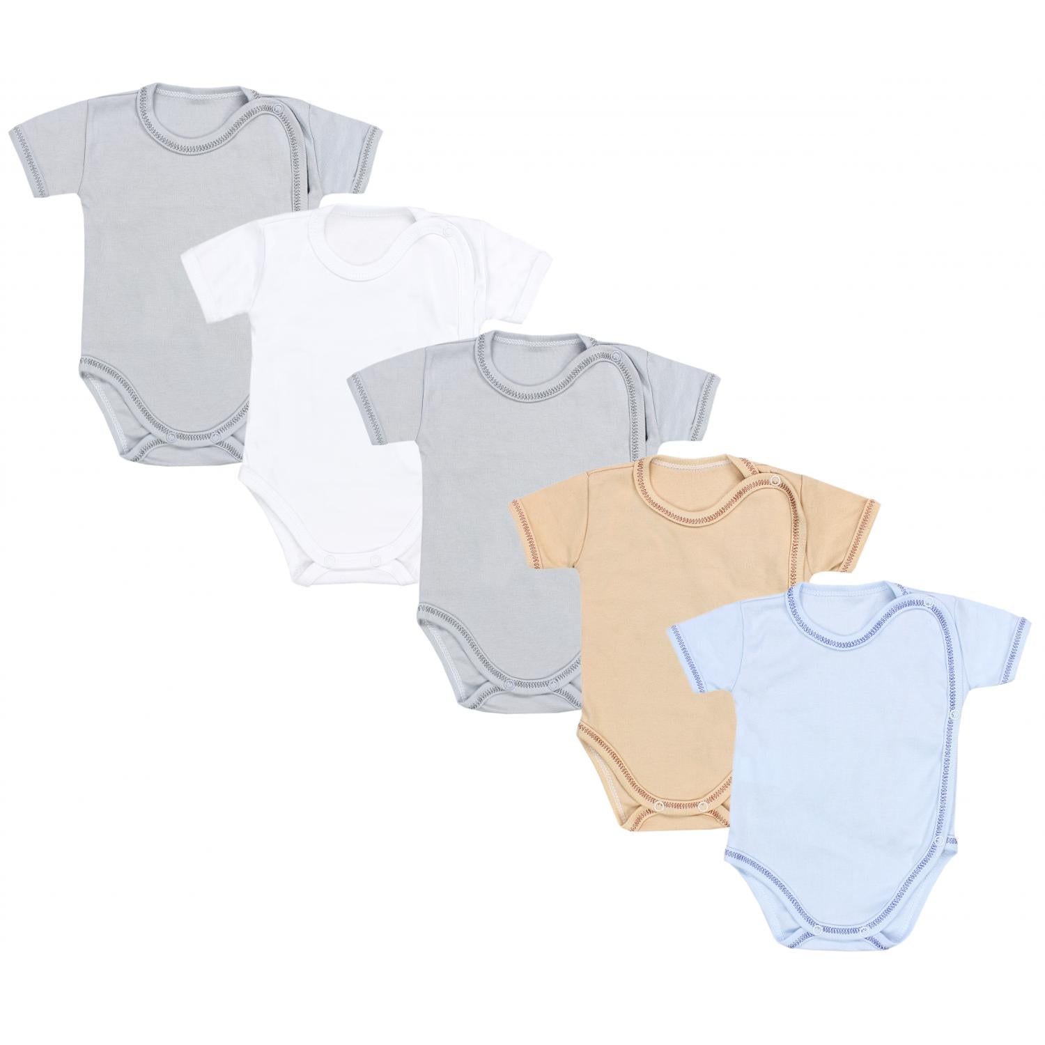 Baby Wickelbody Kurzarm - 5er Set