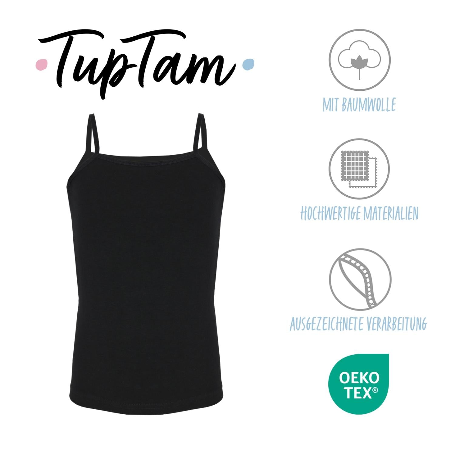 Mädchen Unterhemd Spaghettiträger - 5er Set