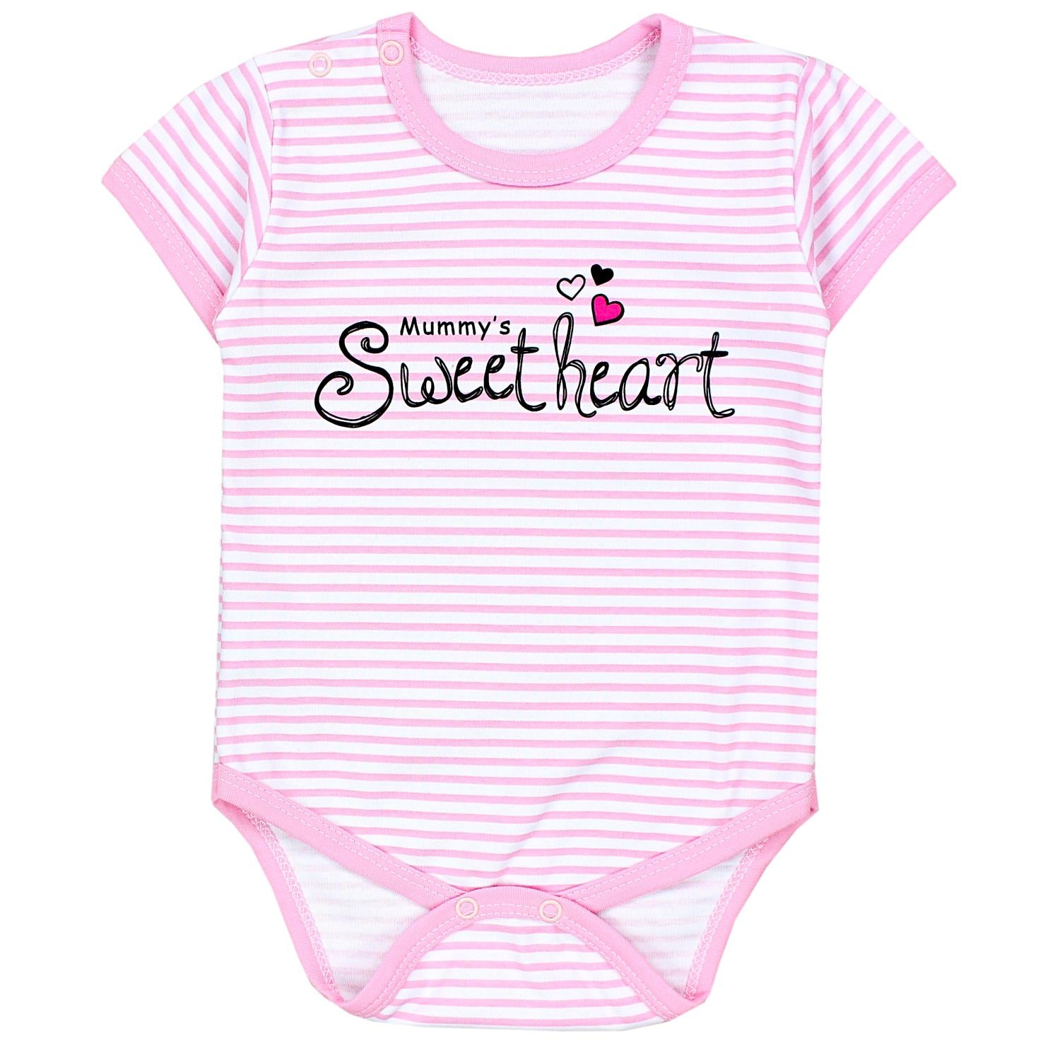 Baby Body Kurzarm in Unifarben - 5er Set