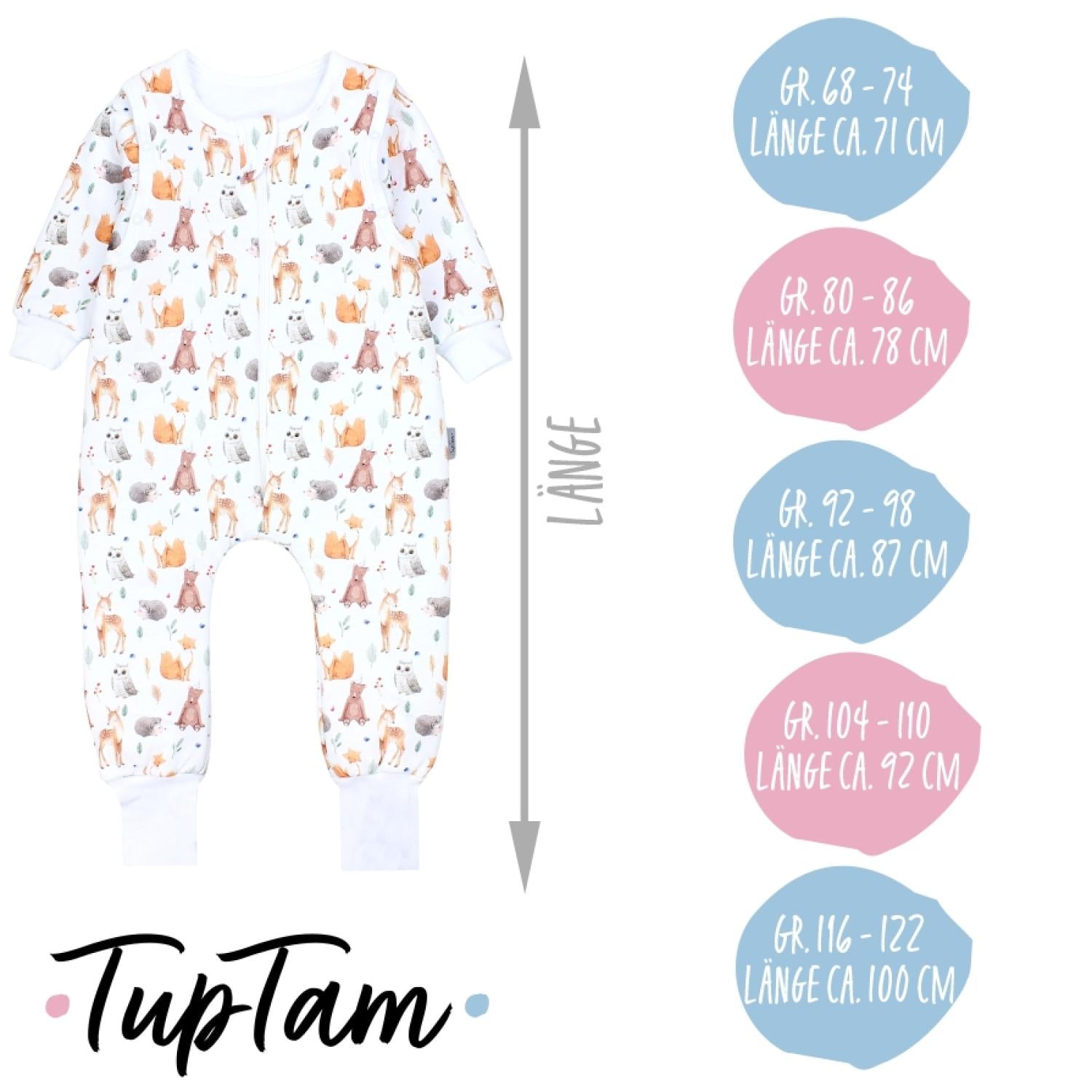 Winterschlafsack mit Beinen und Ärmeln