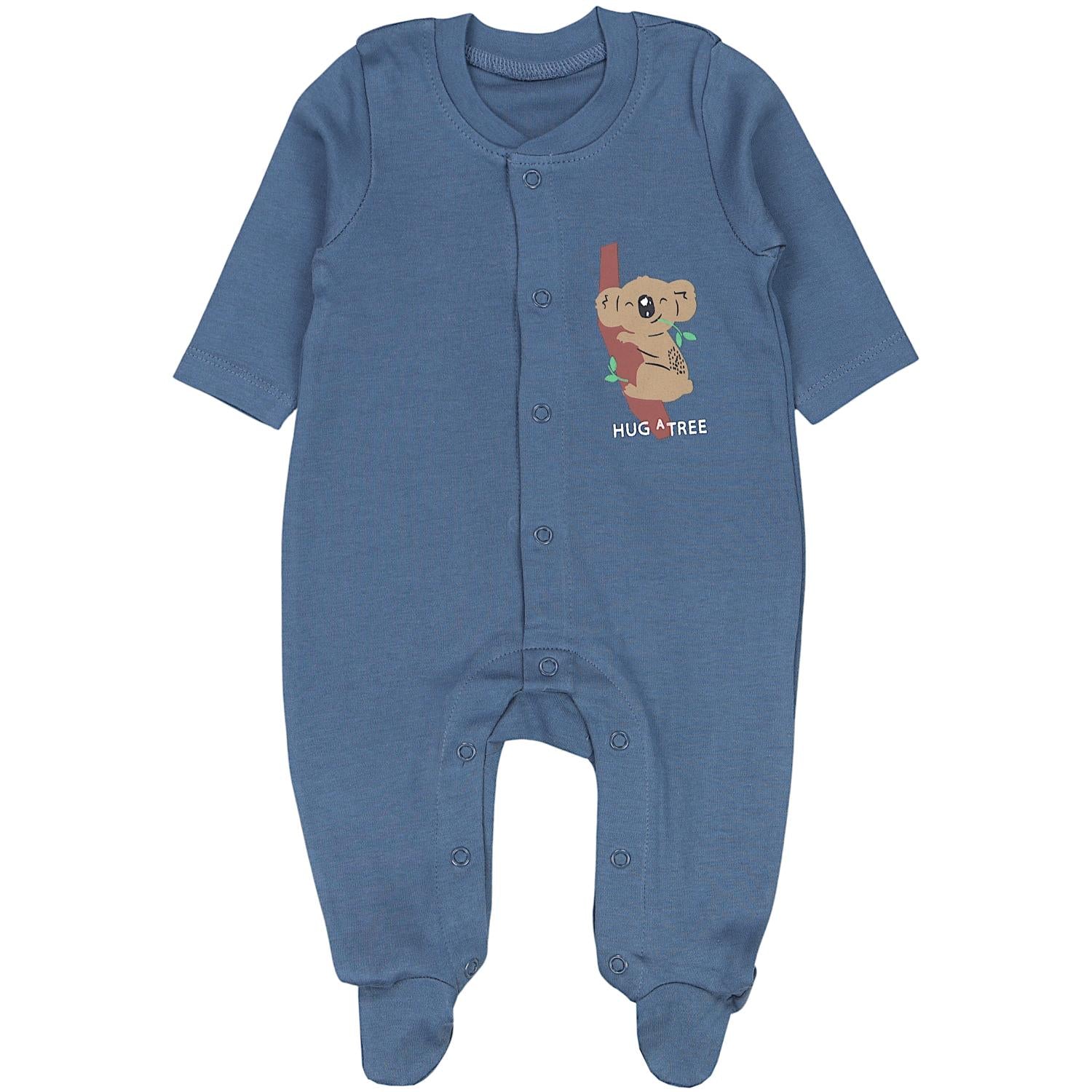 Jungen Schlafstrampler mit Fuß 3er Pack