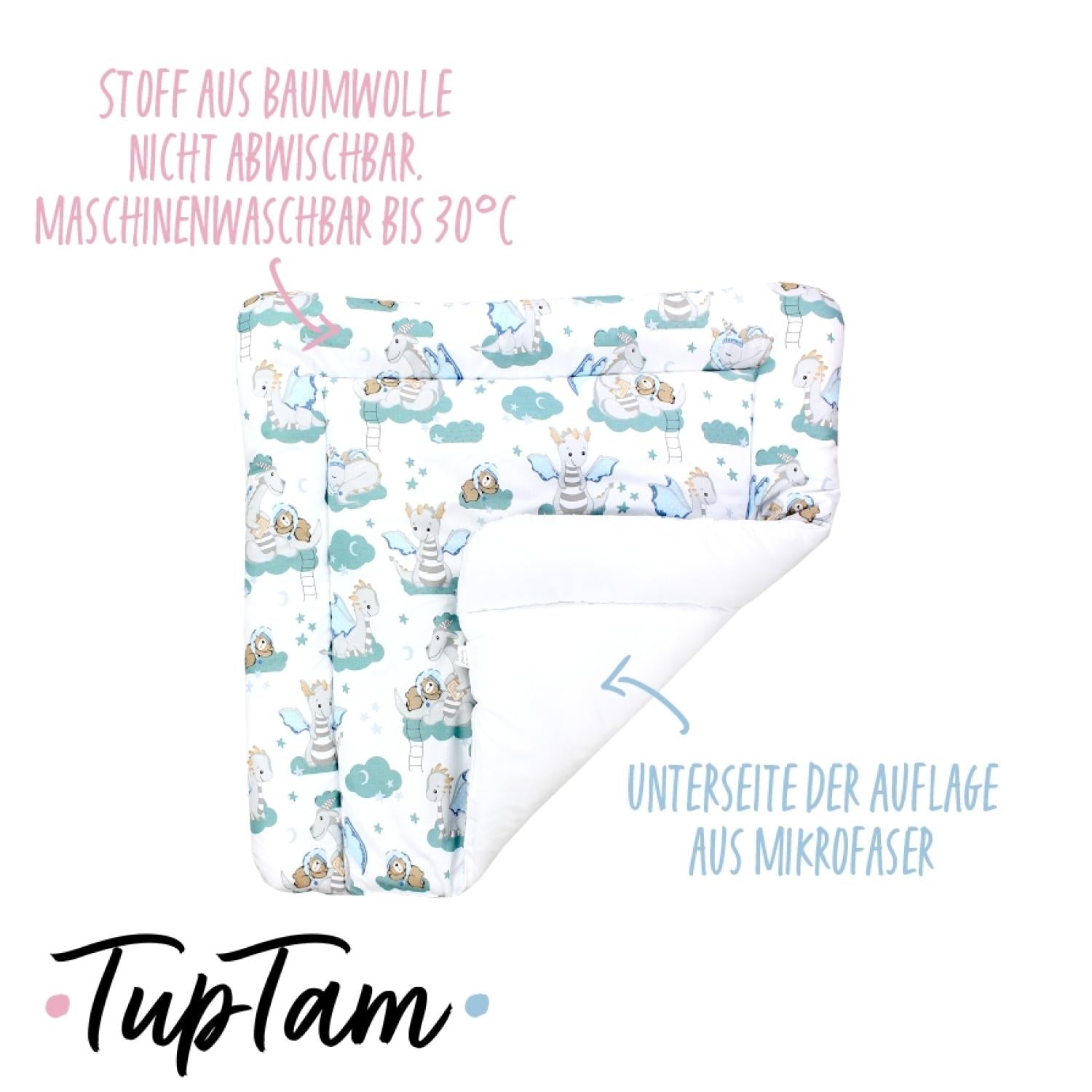 Wickeltischauflage mit Baumwollbezug