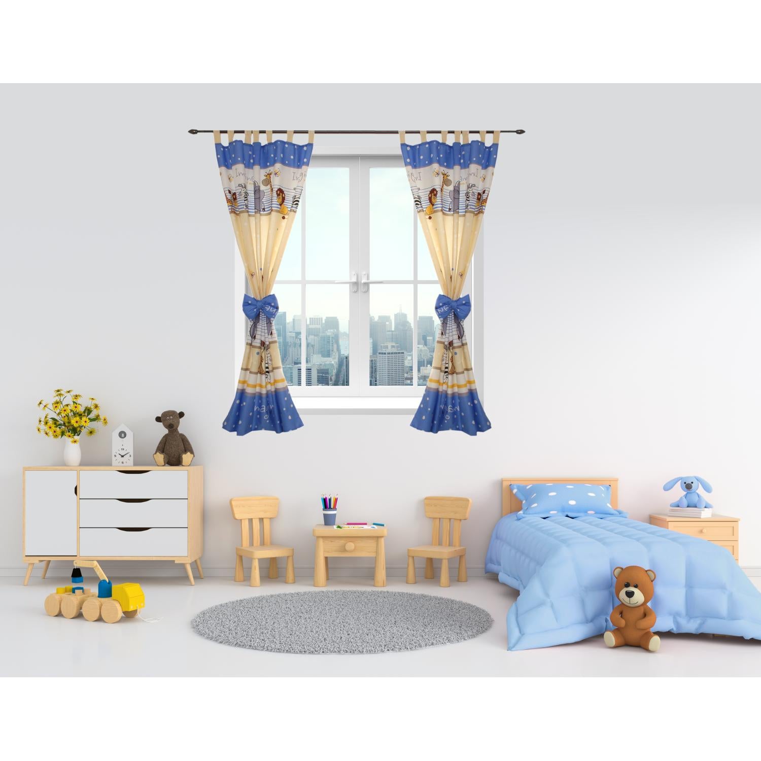 Vorhänge/Gardinen mit Schleifen 2er Set