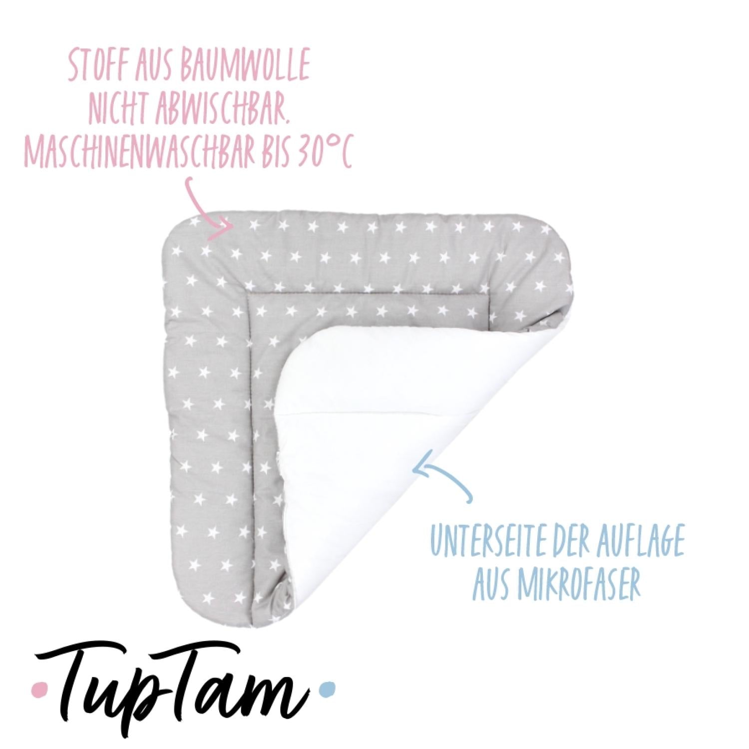Baby Wickeltischauflage mit Baumwollbezug