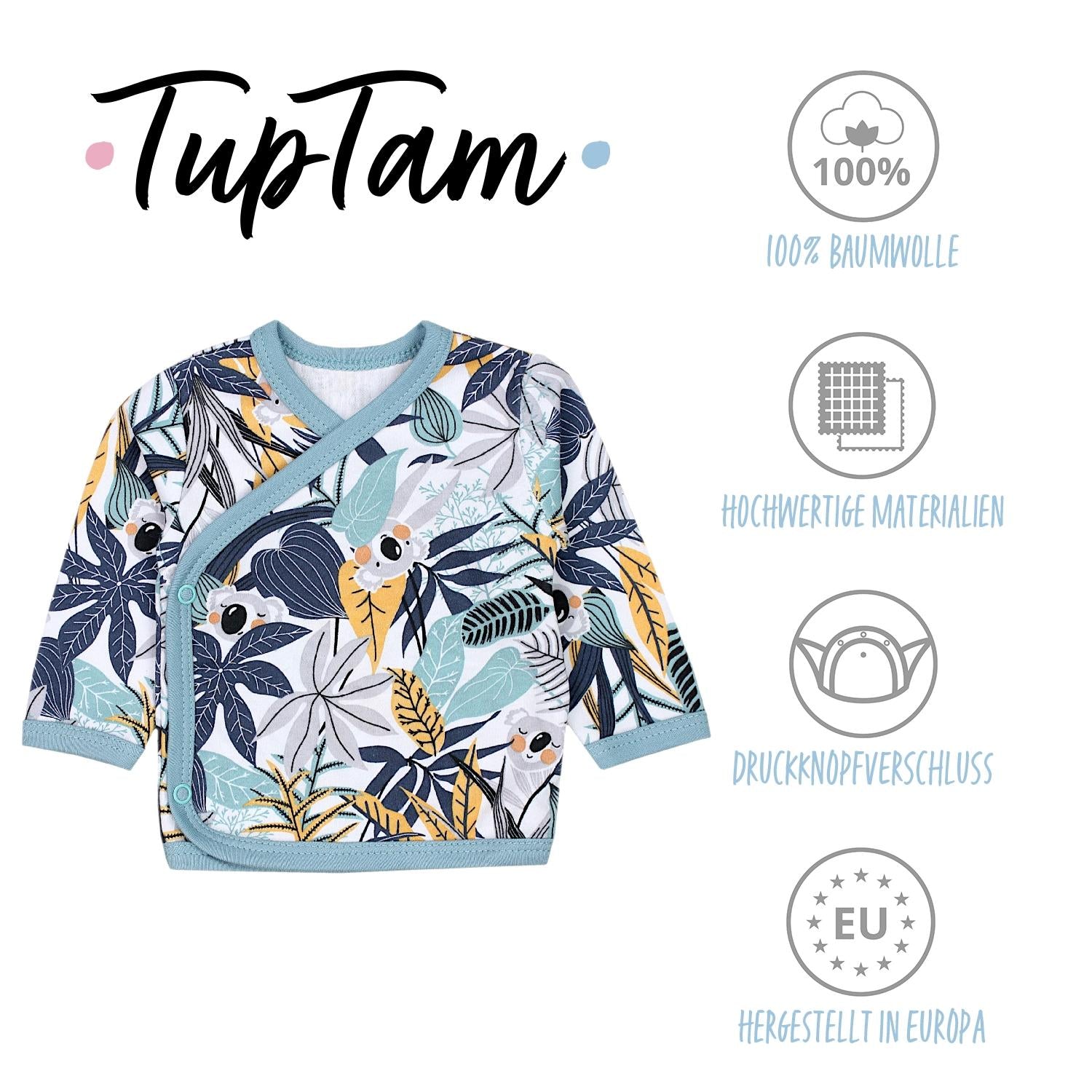 Baby Langarm Wickelshirt - 5er Set