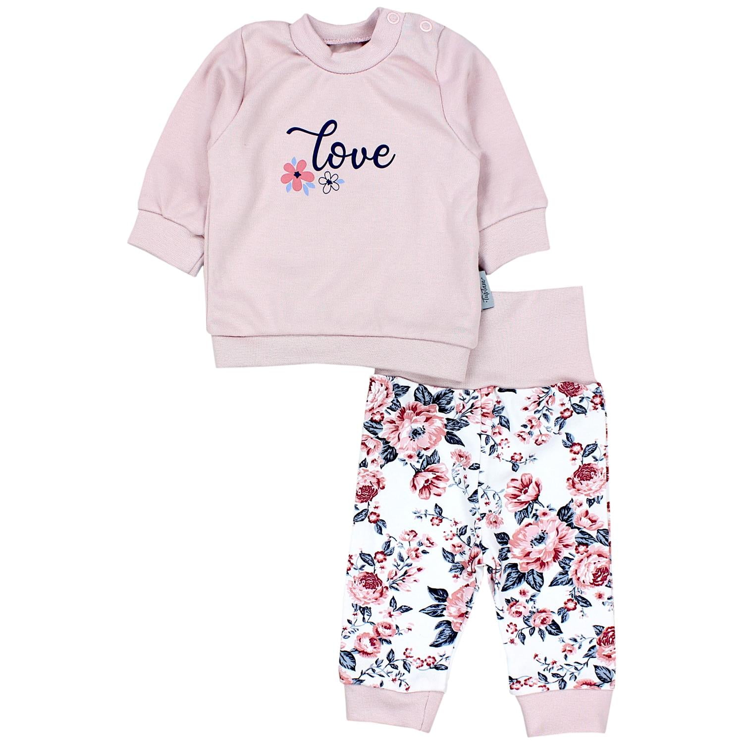 Baby Kleidungsoutfit mit Aufdruck (2-teilig)