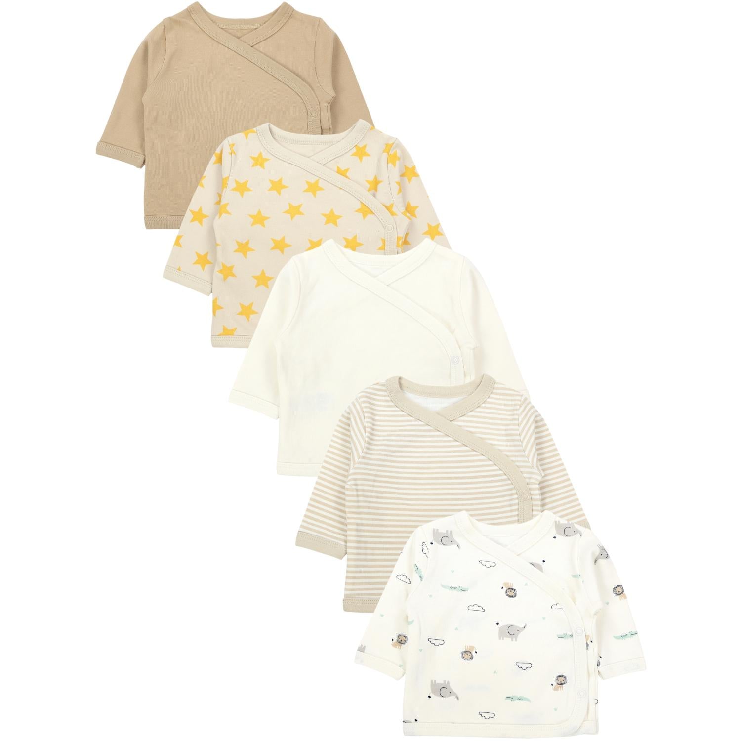 Langarm Wickelshirt - 5er Set