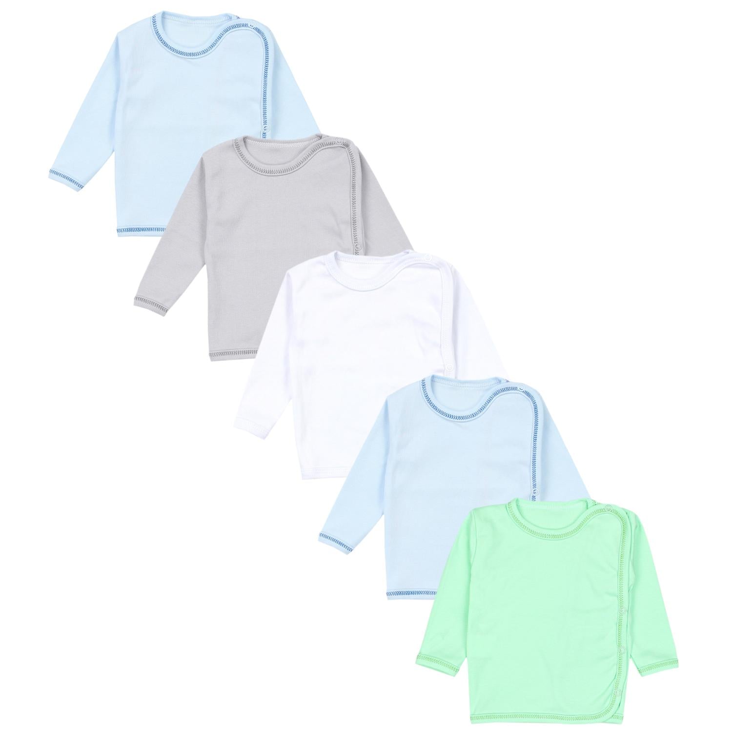 Baby Wickelshirt Langarm - 5er Set