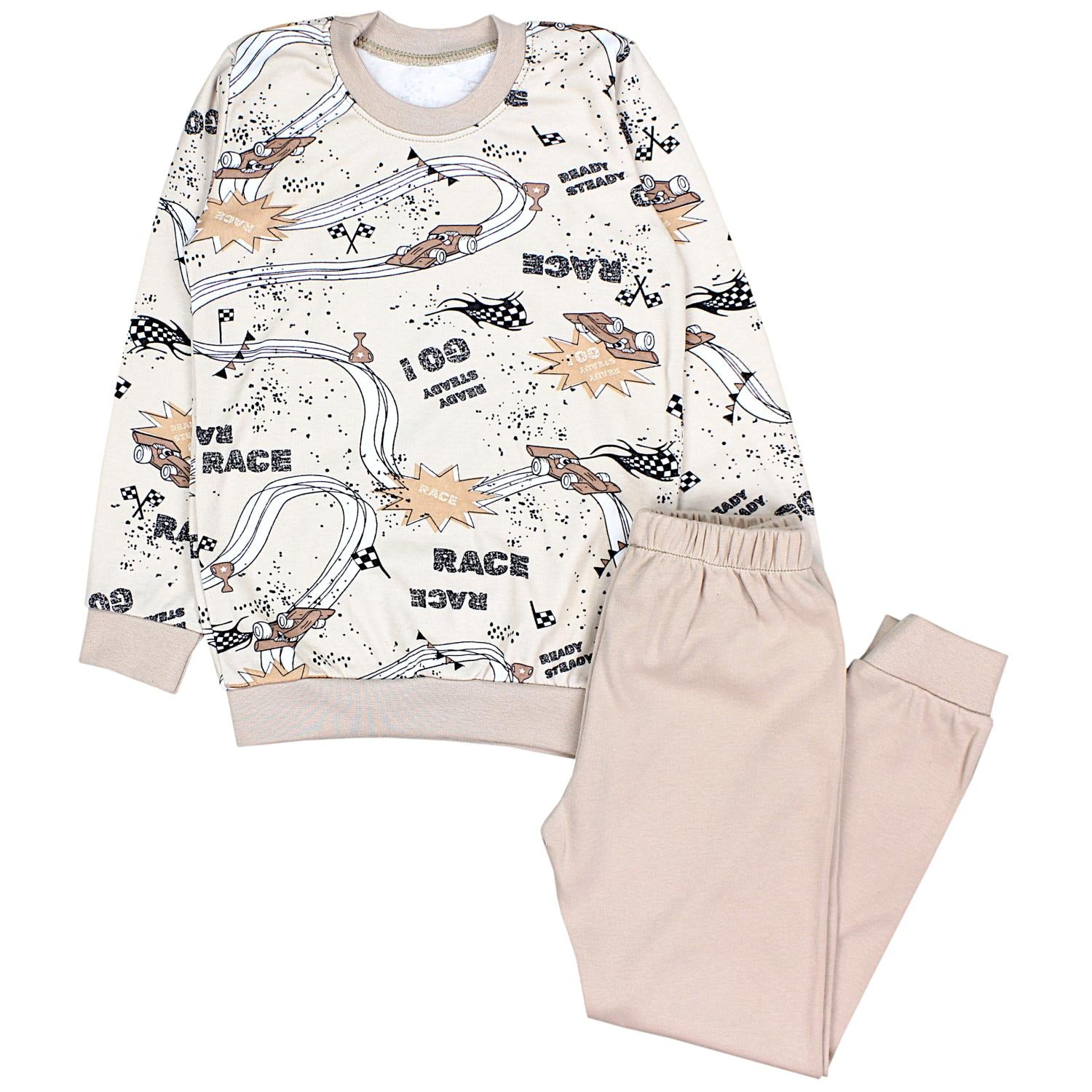 Jungen Pyjama Schlafanzug Langarm