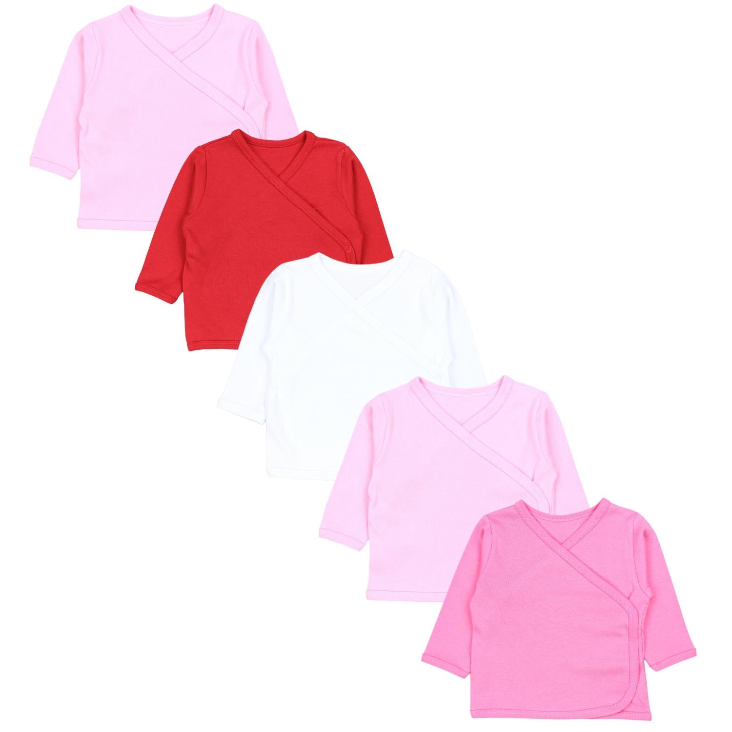 Baby Wickelshirt Langarm - 5er Set
