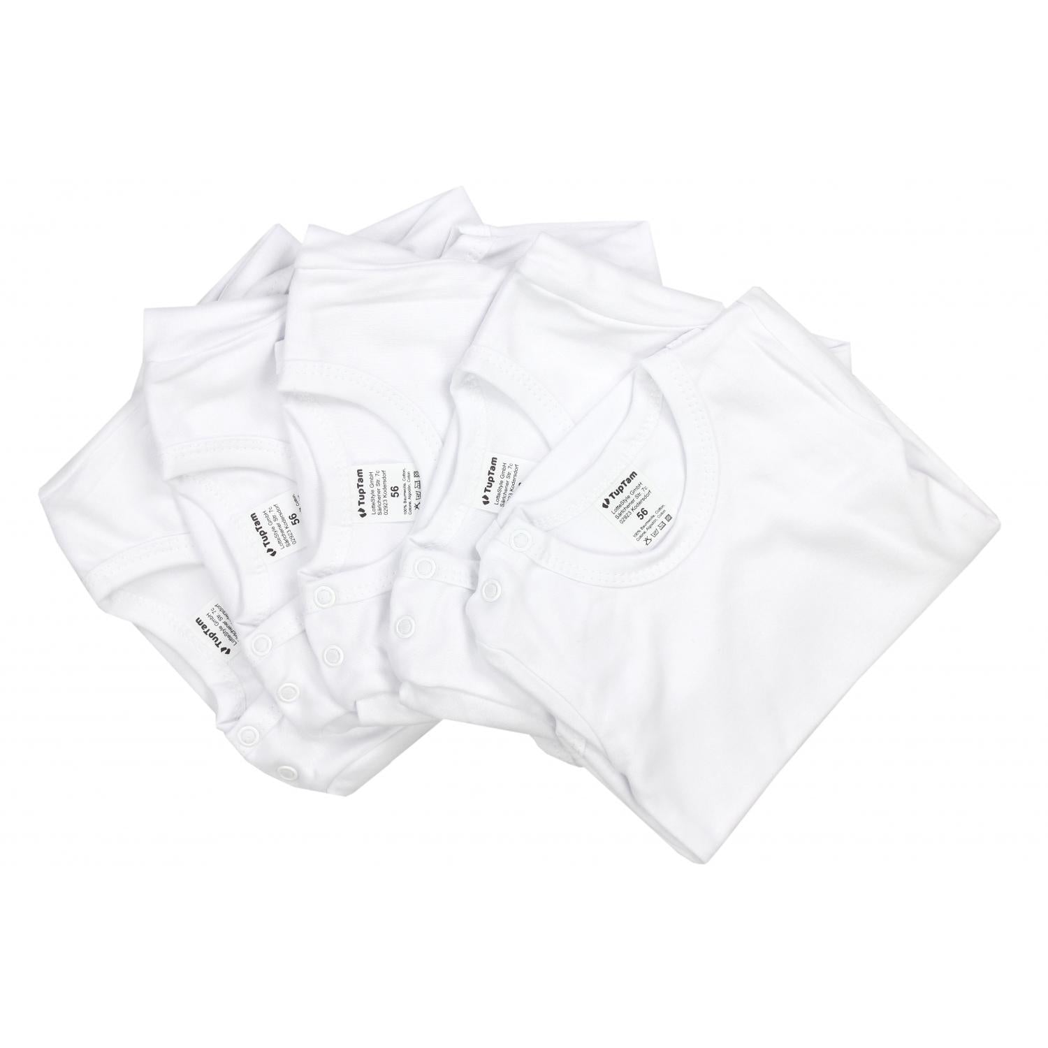 Baby Body Kurzarm Unifarben - 5er Set