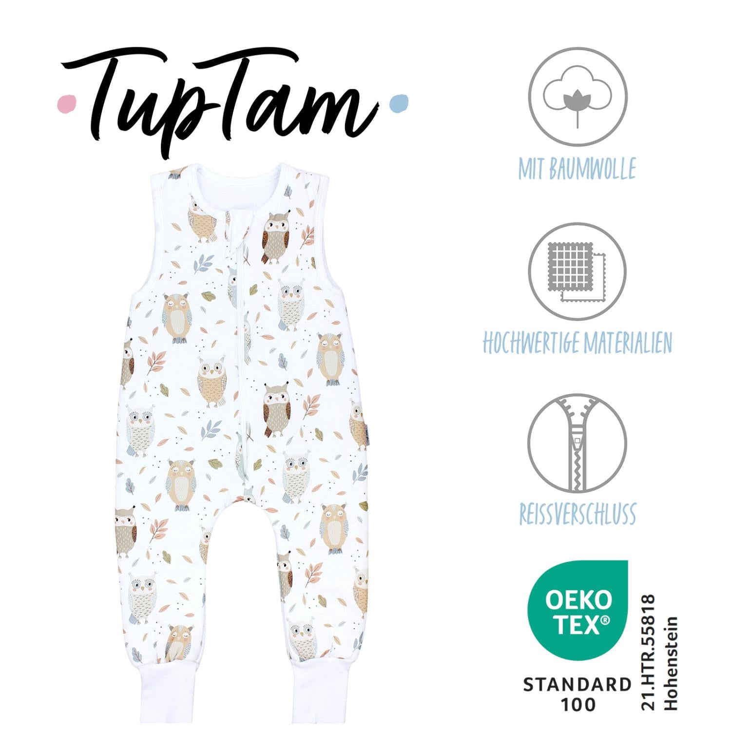 Wattierter Schlafsack mit Füßen 2.5 TOG