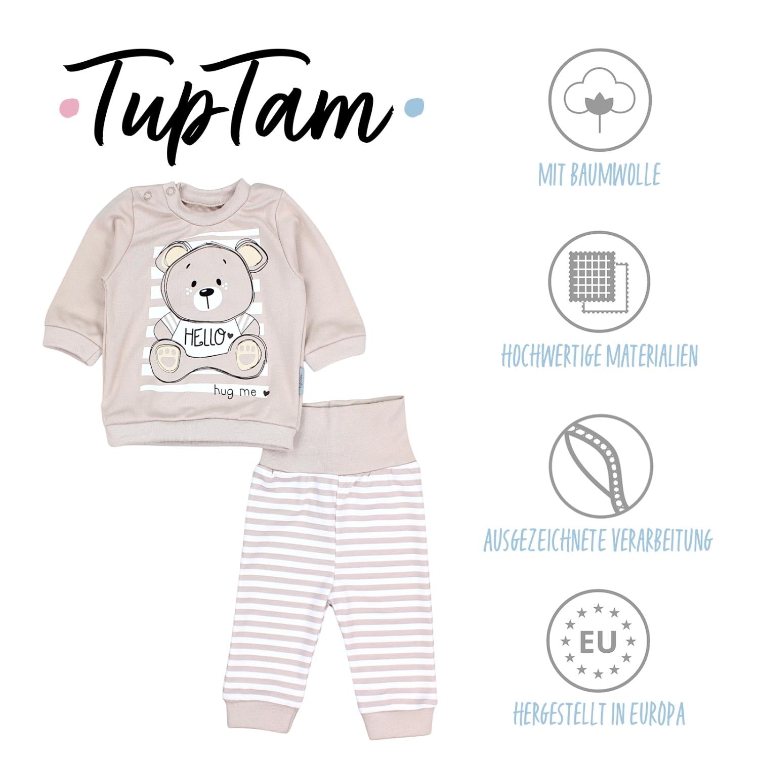 Baby Kleidungsoutfit mit Aufdruck (2-teilig)