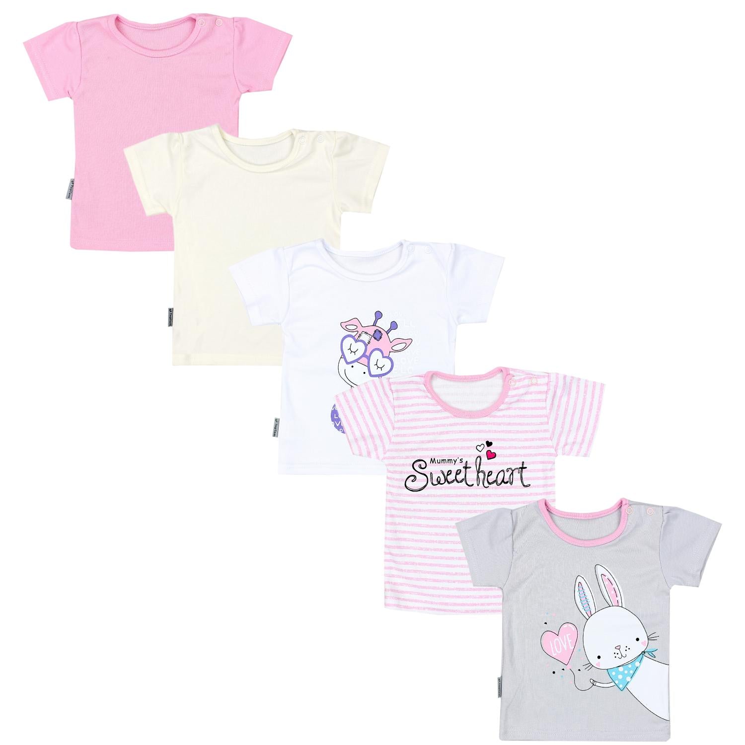 Baby T-Shirt Kurzarm - 5er Set