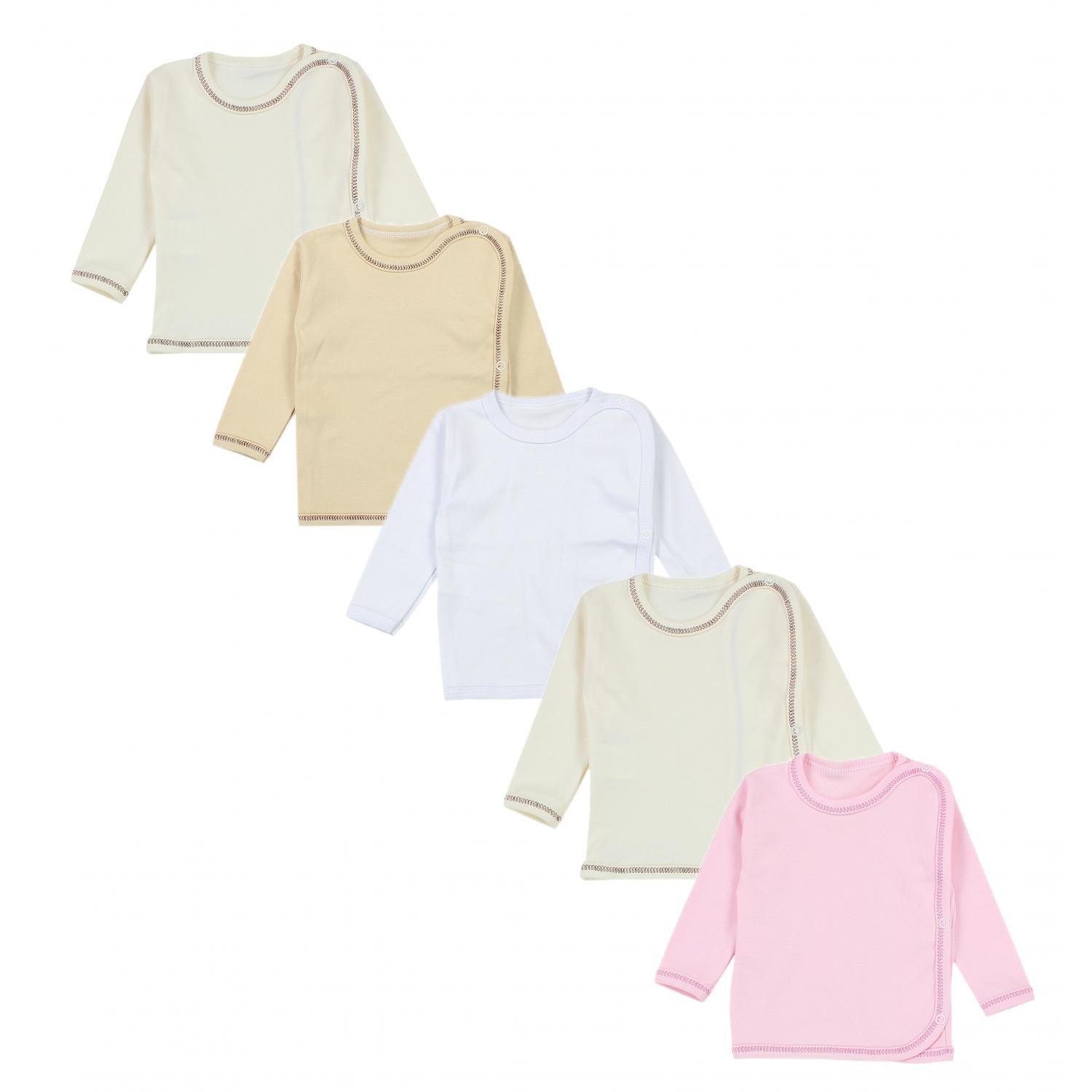 Baby Wickelshirt Langarm - 5er Set