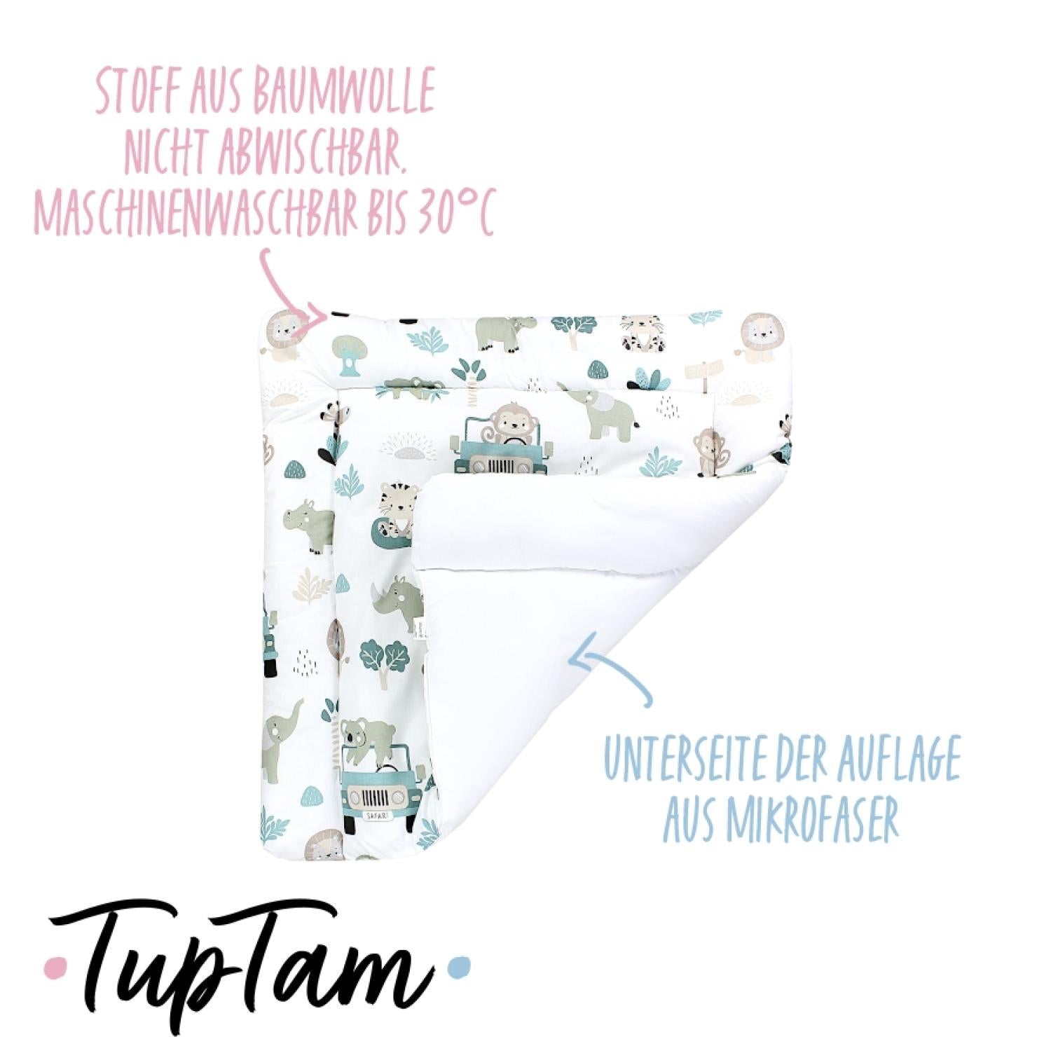 Baby Wickeltischauflage mit Baumwollbezug