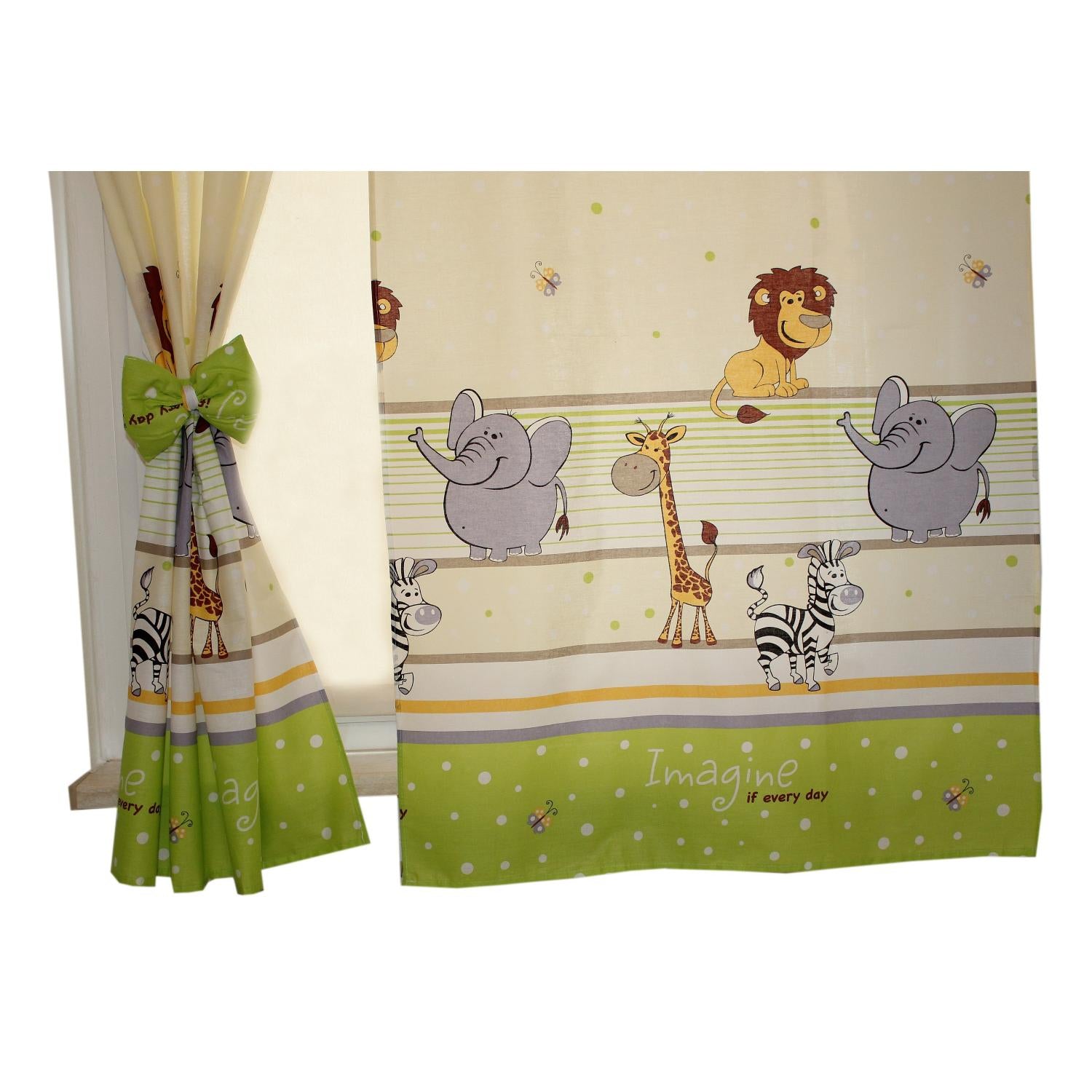 Vorhänge/Gardinen mit Schleifen 2er Set
