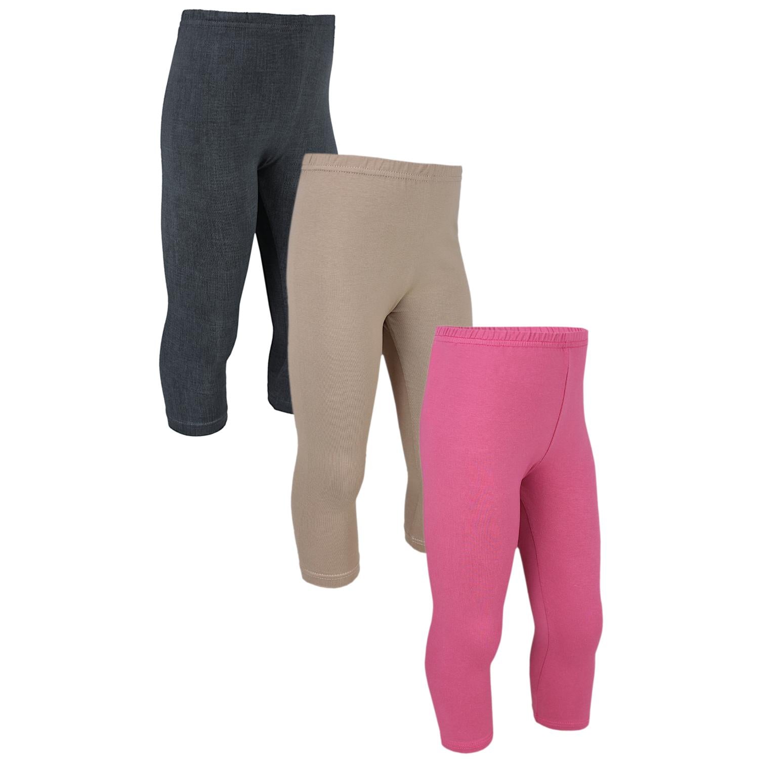 Kinder Leggings Capri Hose - 3er Set