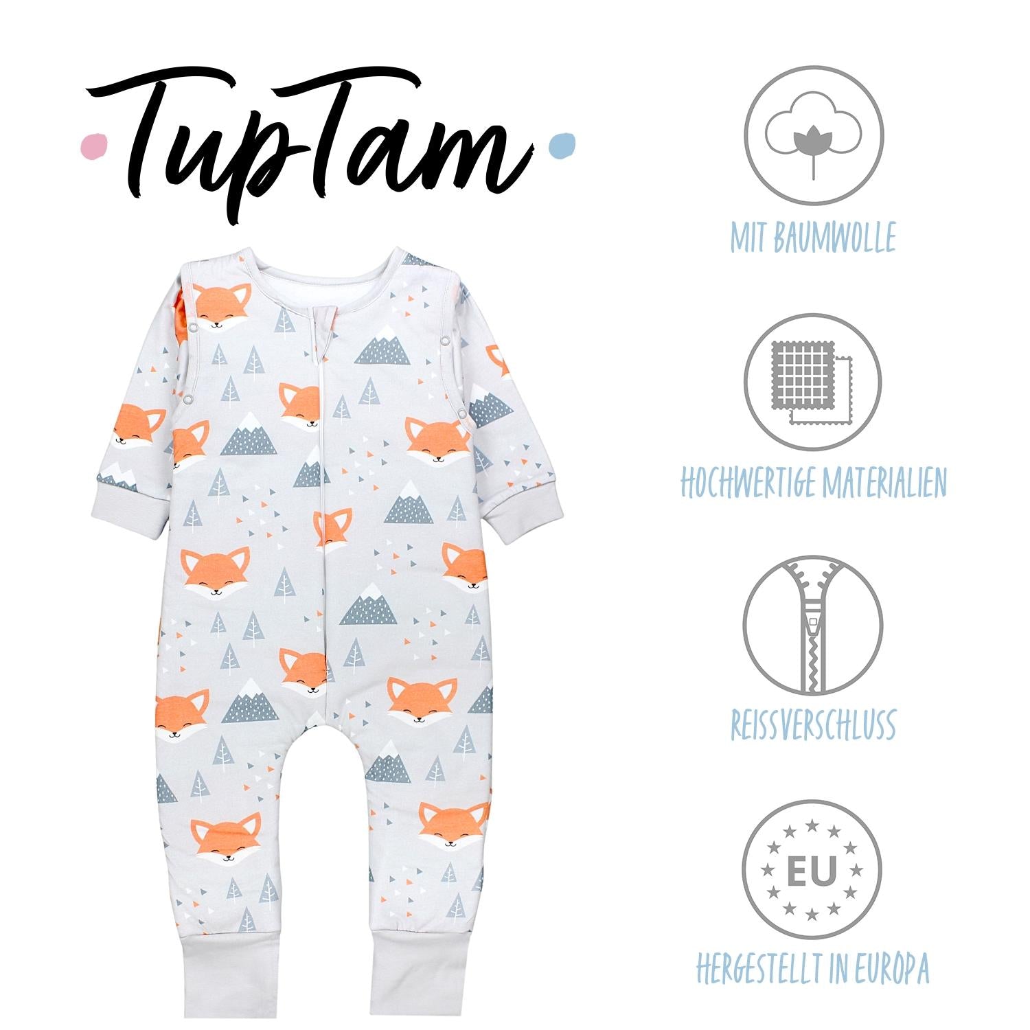 Bio- Schlafsack mit Beinen und Armen 2.5 TOG