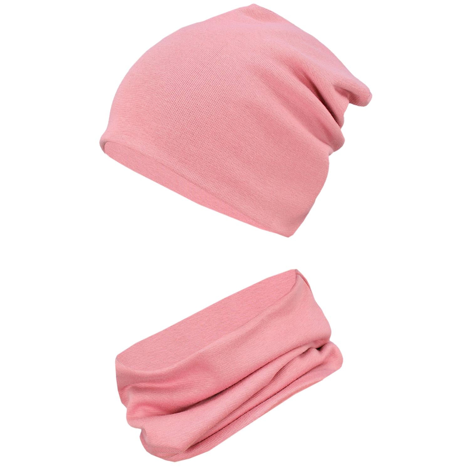 Kinder Beanie Mütze Schlauchschal Set